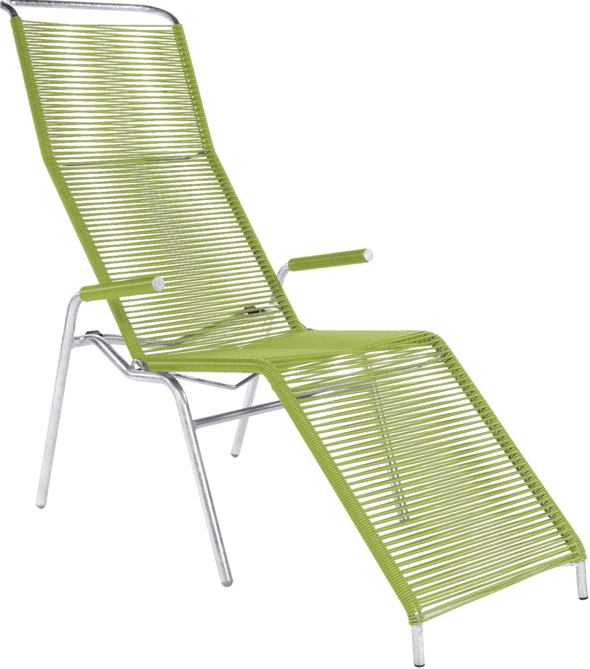 Säntis Spaghetti Liegestuhl in Hellgrün präsentiert im Onlineshop von KAQTU Design AG. Liegestuhl ist von Schaffner