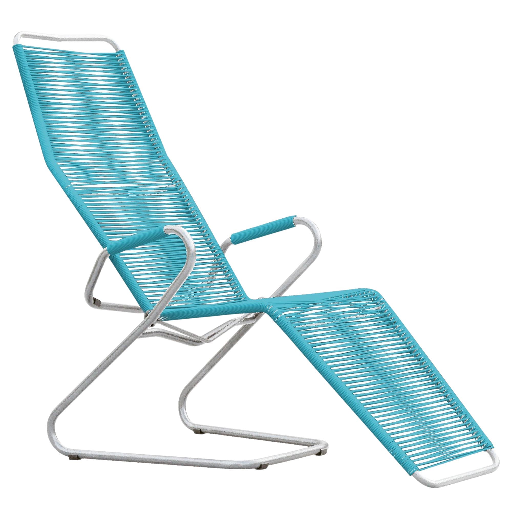 Eleganter Liegestuhl Locarno Spaghetti von Schaffner, ideal für entspannte Stunden im Freien, kombiniert modernes Design mit hohem Sitzkomfort.