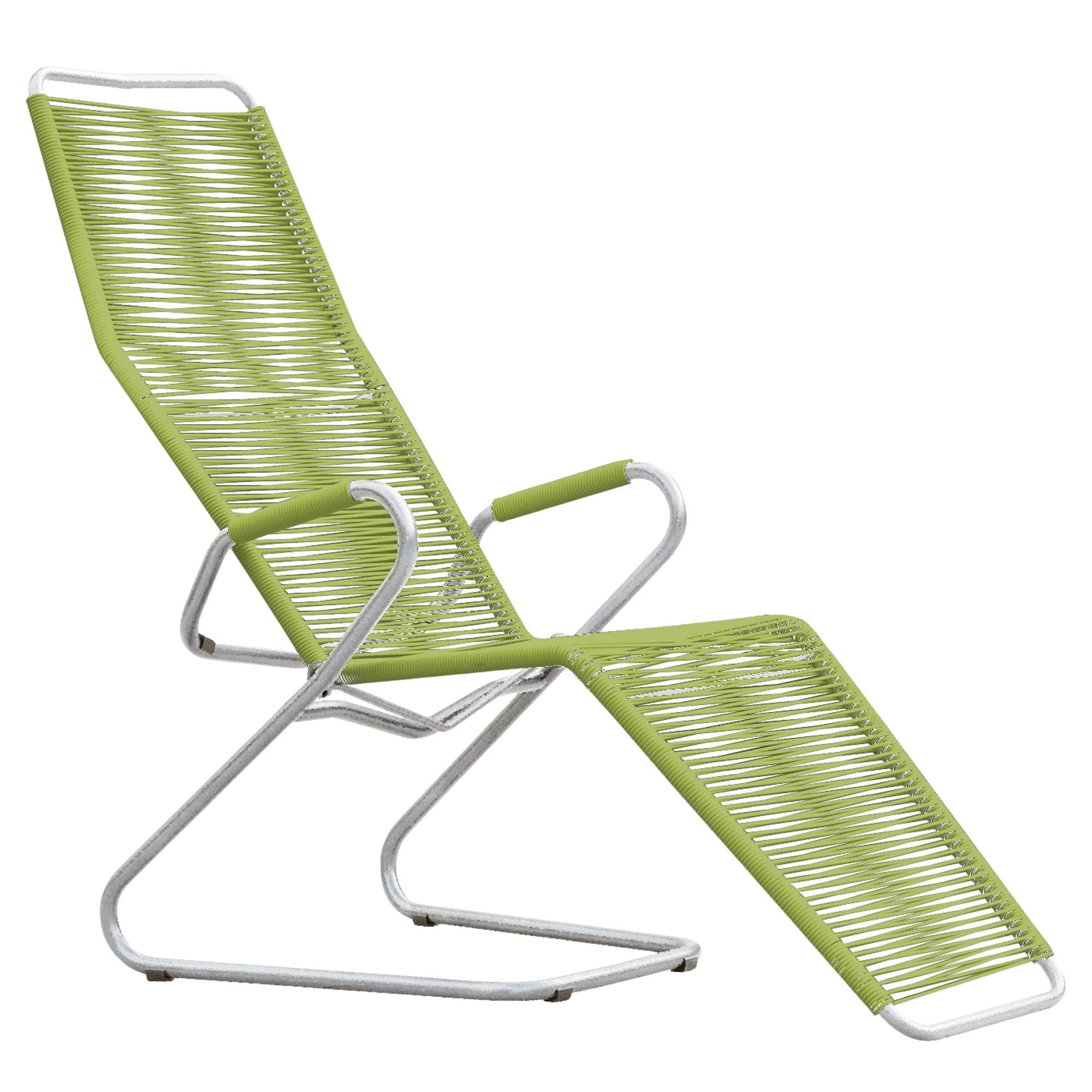 Locarno Spaghetti Liegestuhl in Hellgrün präsentiert im Onlineshop von KAQTU Design AG. Liegestuhl ist von Schaffner