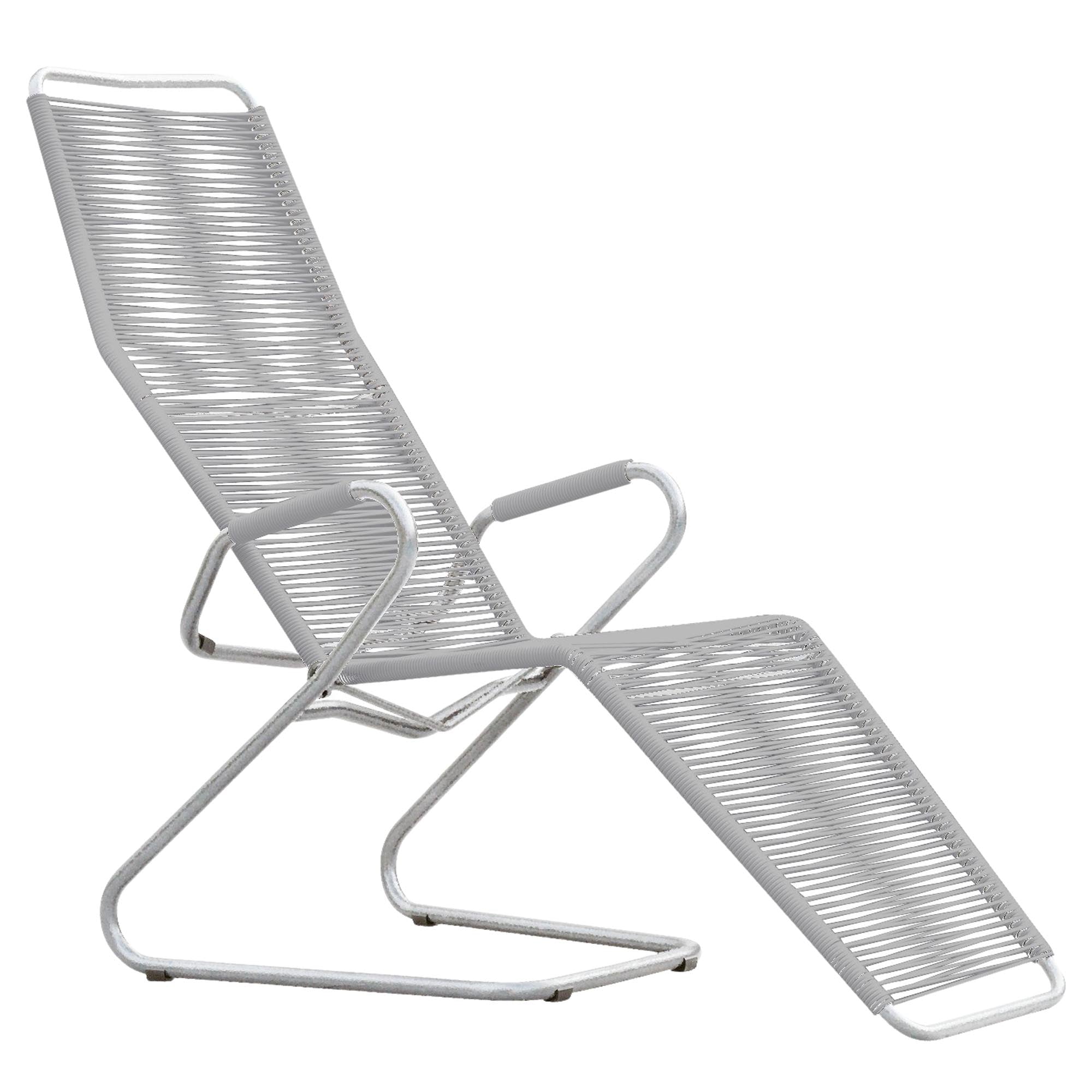 Locarno Spaghetti Liegestuhl in Weiss präsentiert im Onlineshop von KAQTU Design AG. Liegestuhl ist von Schaffner