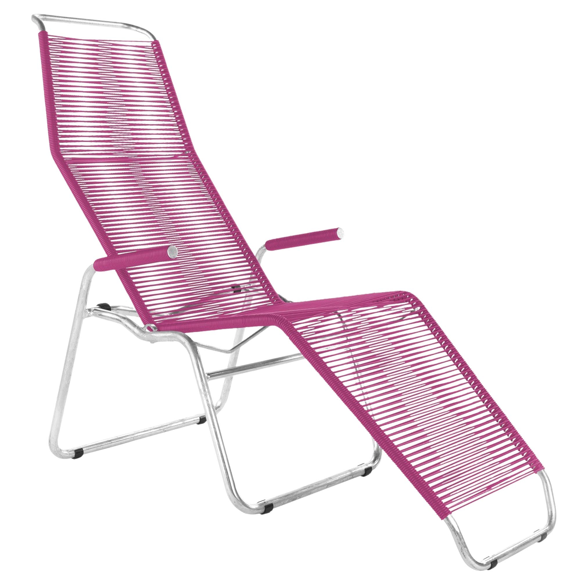 Liege Brissago Spaghetti in Pink präsentiert im Onlineshop von KAQTU Design AG. Liegestuhl ist von Schaffner