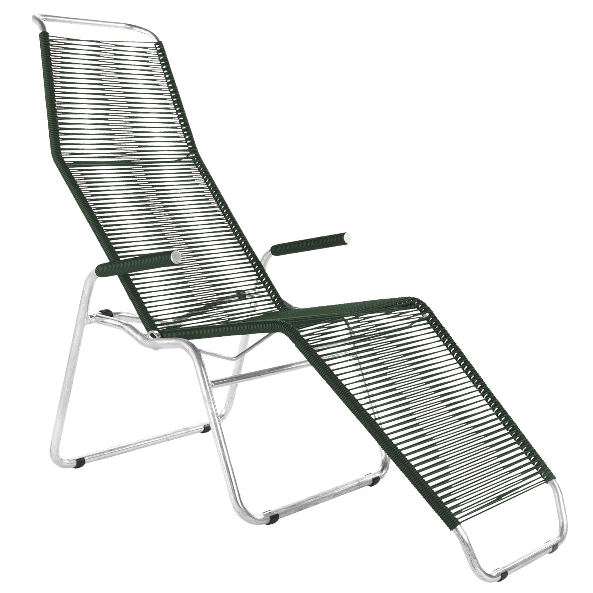 Liege Brissago Spaghetti in Tannengrün präsentiert im Onlineshop von KAQTU Design AG. Liegestuhl ist von Schaffner