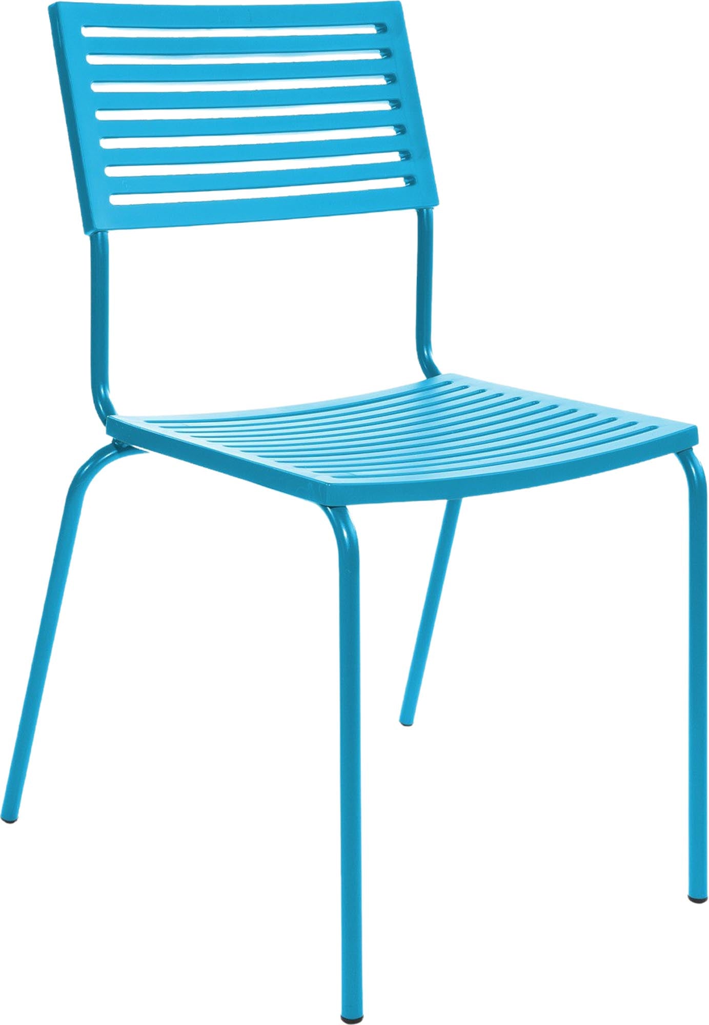 Bodensee Lamello-Gartenstuhl ohne Armlehne in Türkis präsentiert im Onlineshop von KAQTU Design AG. Gartenstuhl ist von Schaffner