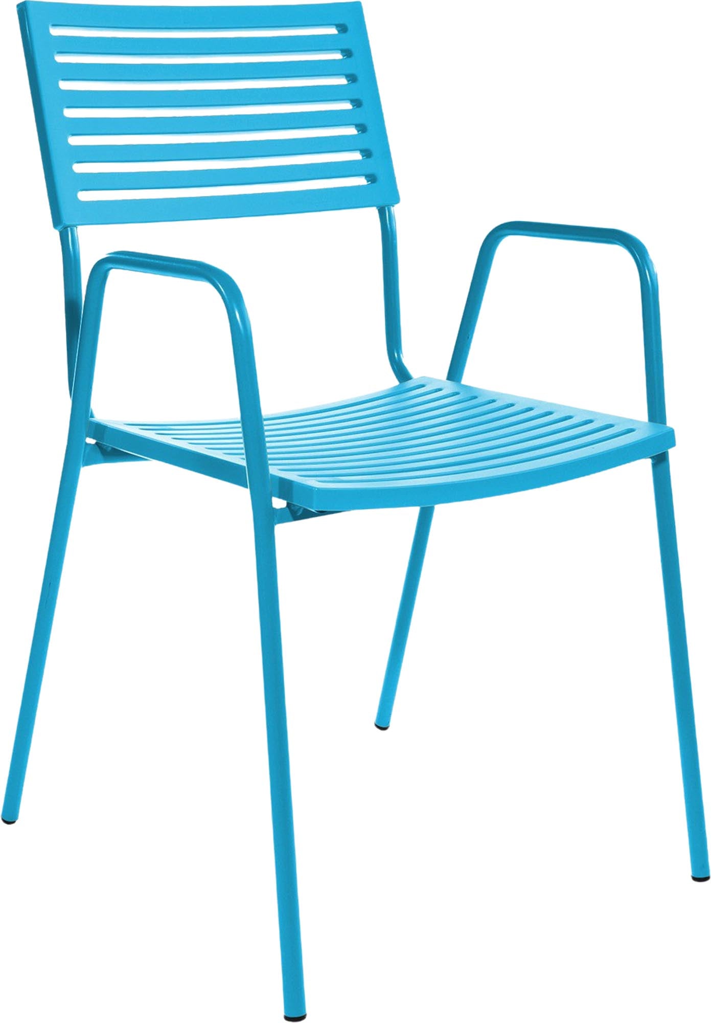 Eleganter Bodensee Lamello-Gartenstuhl mit Armlehnen, ideal für den Außenbereich, robust und stilvoll, perfekt für entspannte Stunden im Garten.