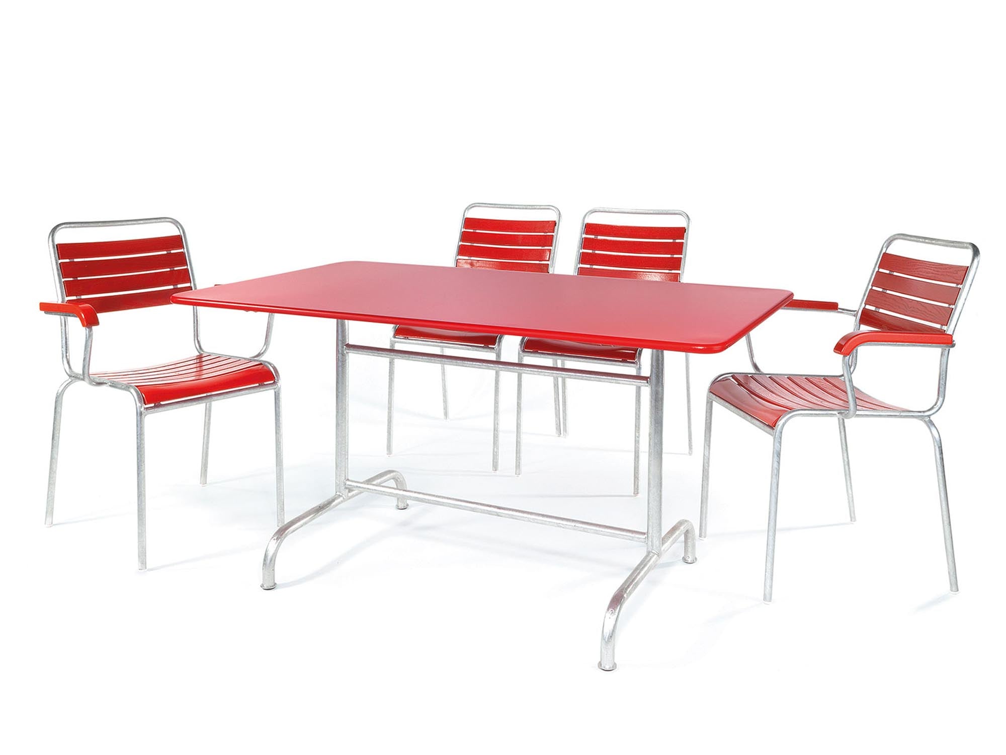 Holzlattenstuhl Rigi: Nostalgisches Retro-Design, aus regionaler Thurgauer Esche, handwerklich gefertigt, jedes Stück ein Unikat, langlebige Farben.