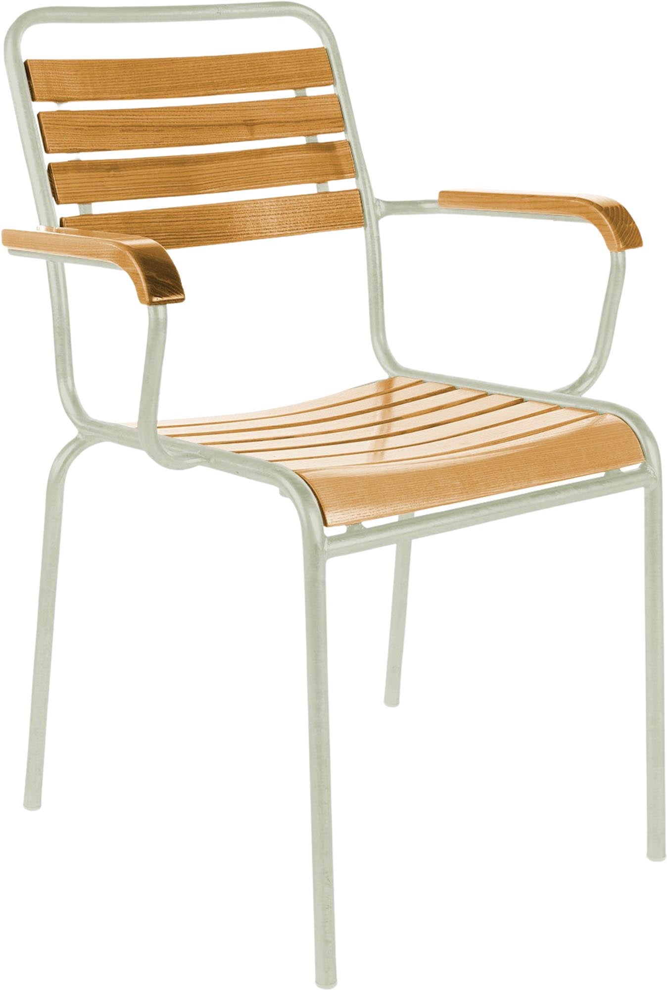 Eleganter Rigi Holzstuhl mit Armlehne, Schweizer Handwerkskunst.