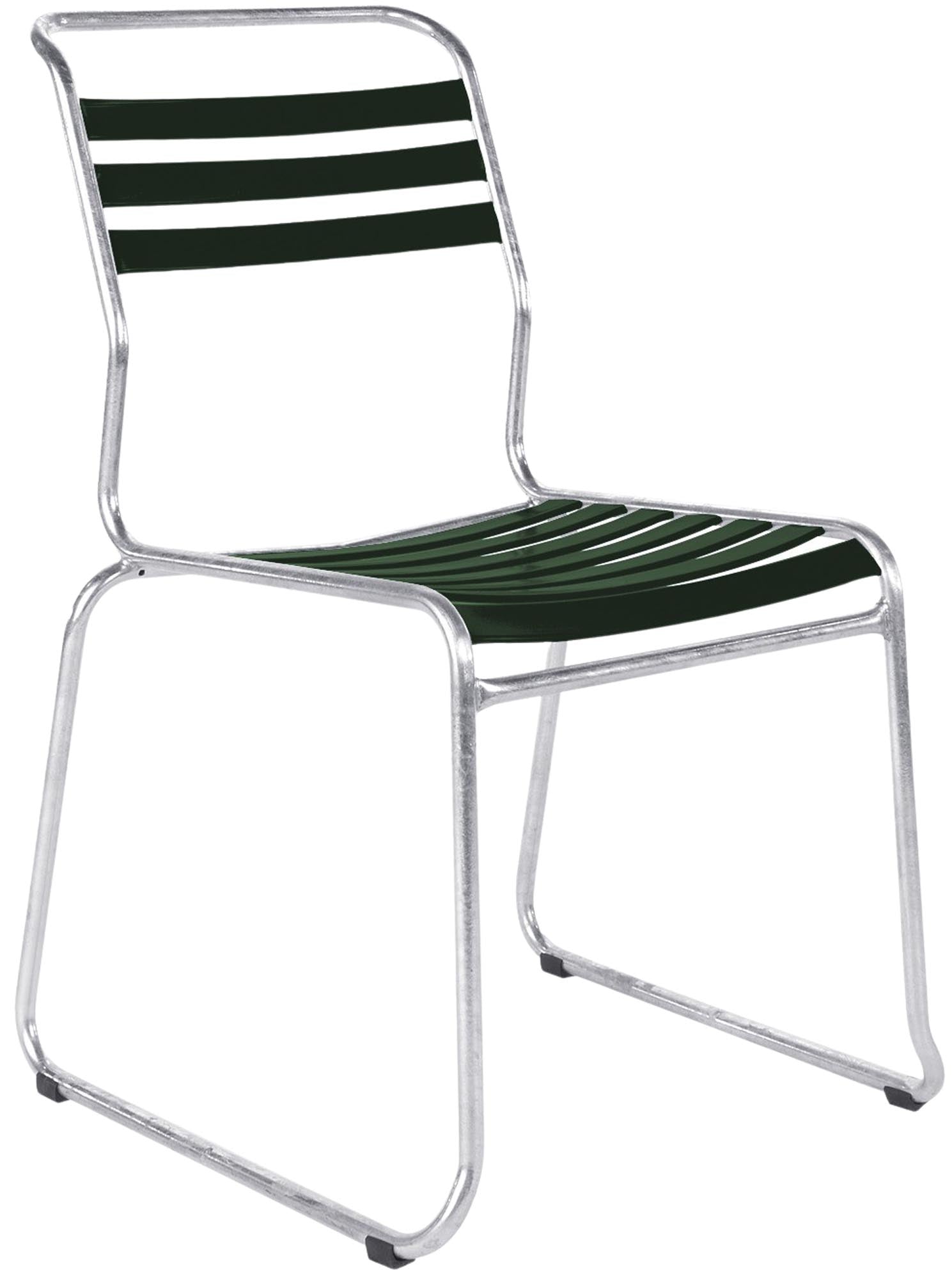 Säntis Lättli-Gartenstuhl ohne Armlehne Kufen in Tannengrün präsentiert im Onlineshop von KAQTU Design AG. Gartenstuhl ist von Schaffner