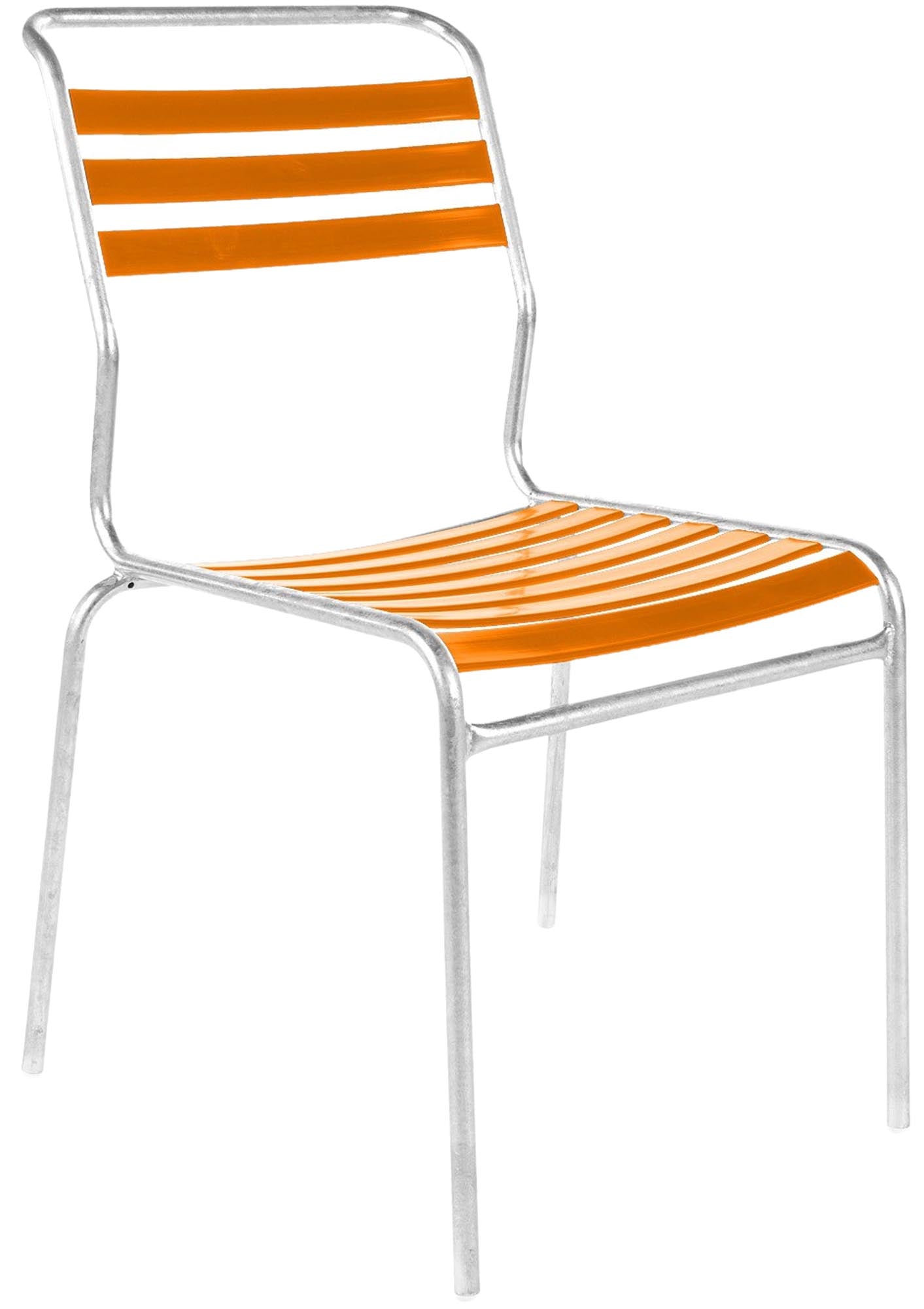 Hochwertiger Säntis Lättli-Gartenstuhl ohne Armlehne von Schaffner, langlebig, wetterfest und atmungsaktiv – perfekt für stilvolle Gärten und Terrassen.