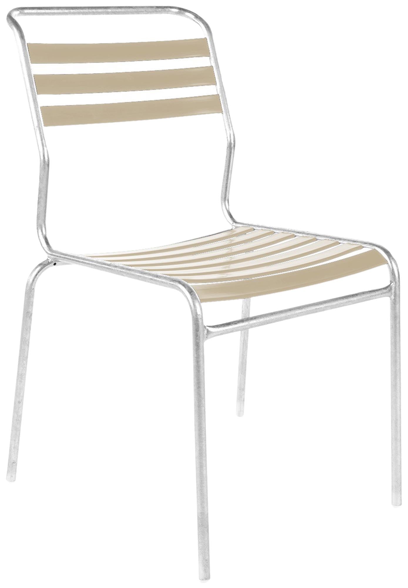 Moderner Säntis Stuhl, langlebig und ideal für den Aussenbereich.