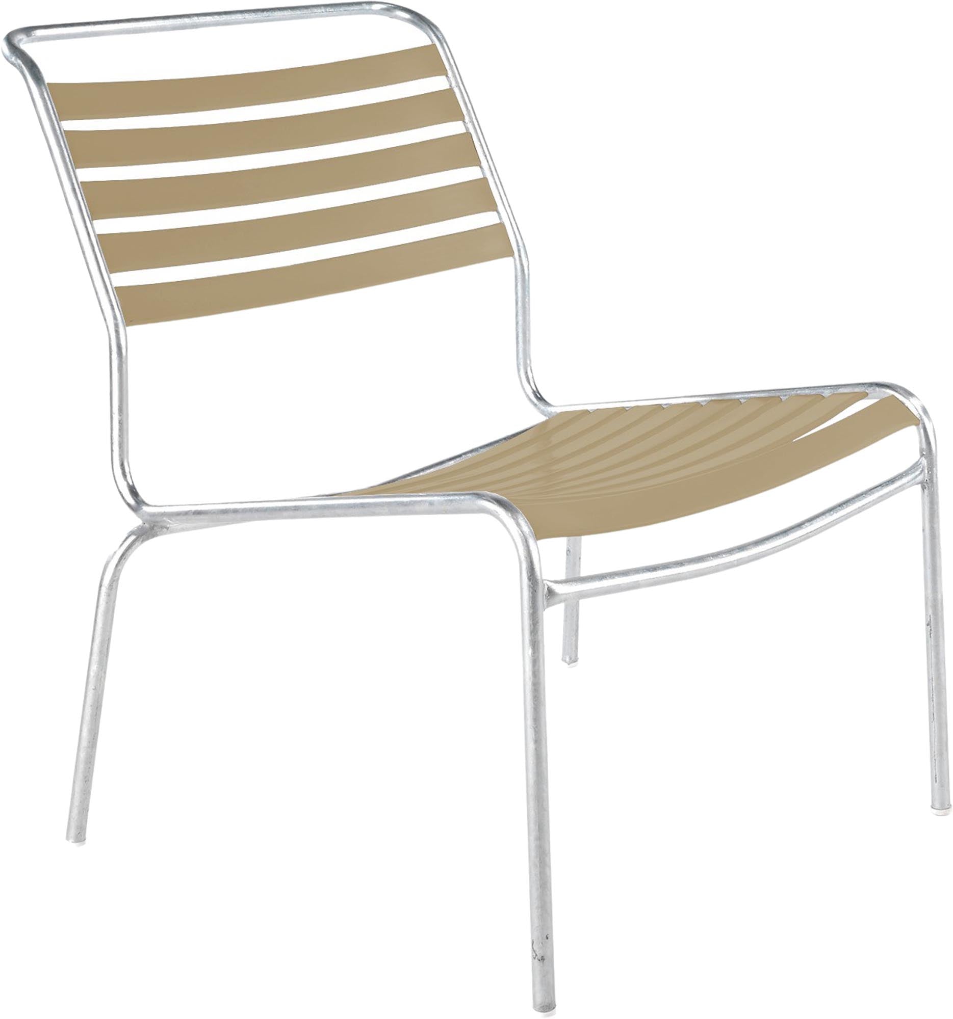 Säntis Lounger: Eleganter, armloser Komfort für moderne Aussenbereiche.