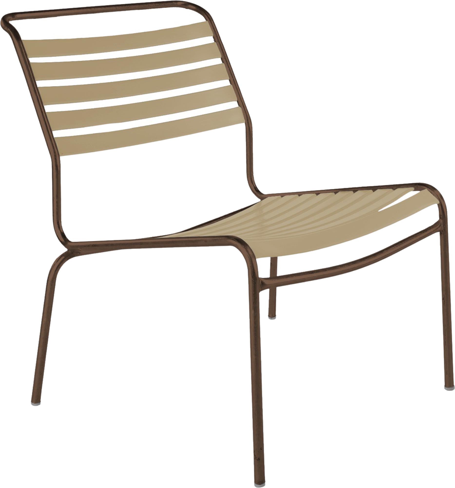 Säntis Lounger: Eleganter, armloser Outdoor-Stuhl von Schaffner.