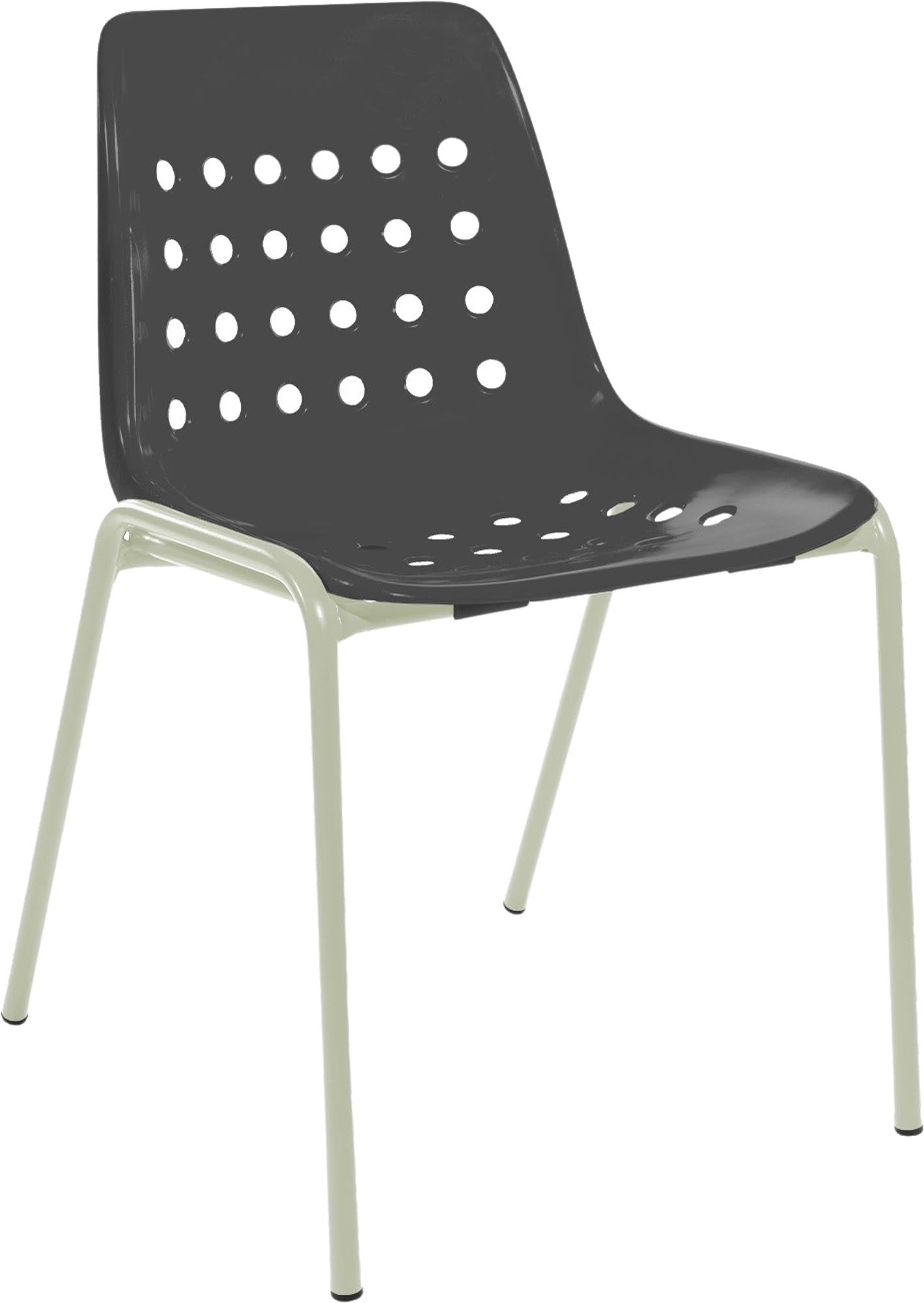 Bermuda Schalen-Gartenstuhl ohne Armlehne in Anthrazit präsentiert im Onlineshop von KAQTU Design AG. Gartenstuhl ist von Schaffner