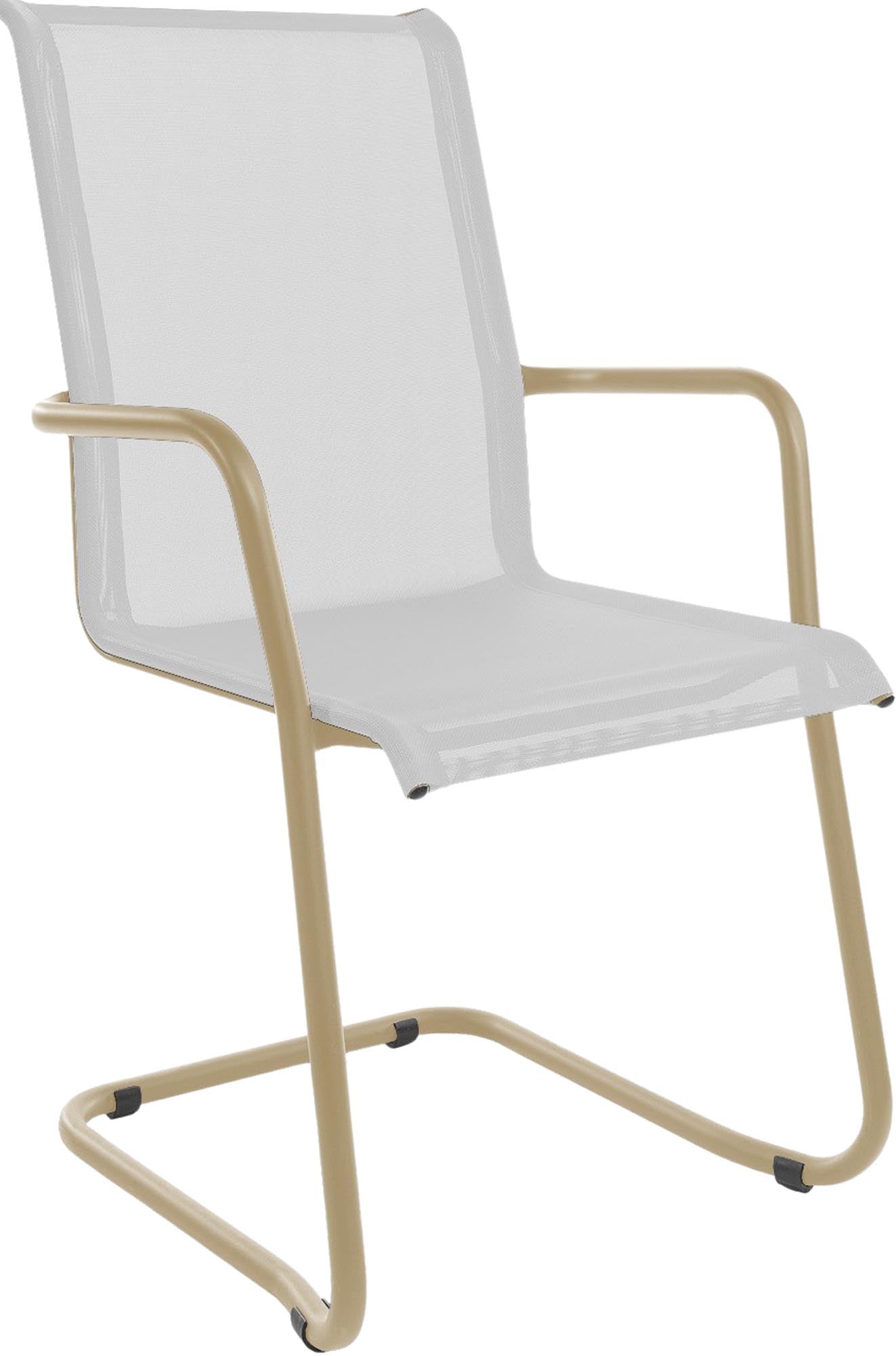 Entdecken Sie den Matten-Sessel Freischwinger Locarno von Schaffner – stilvoll, bequem und ideal für entspannte Stunden im Freien.