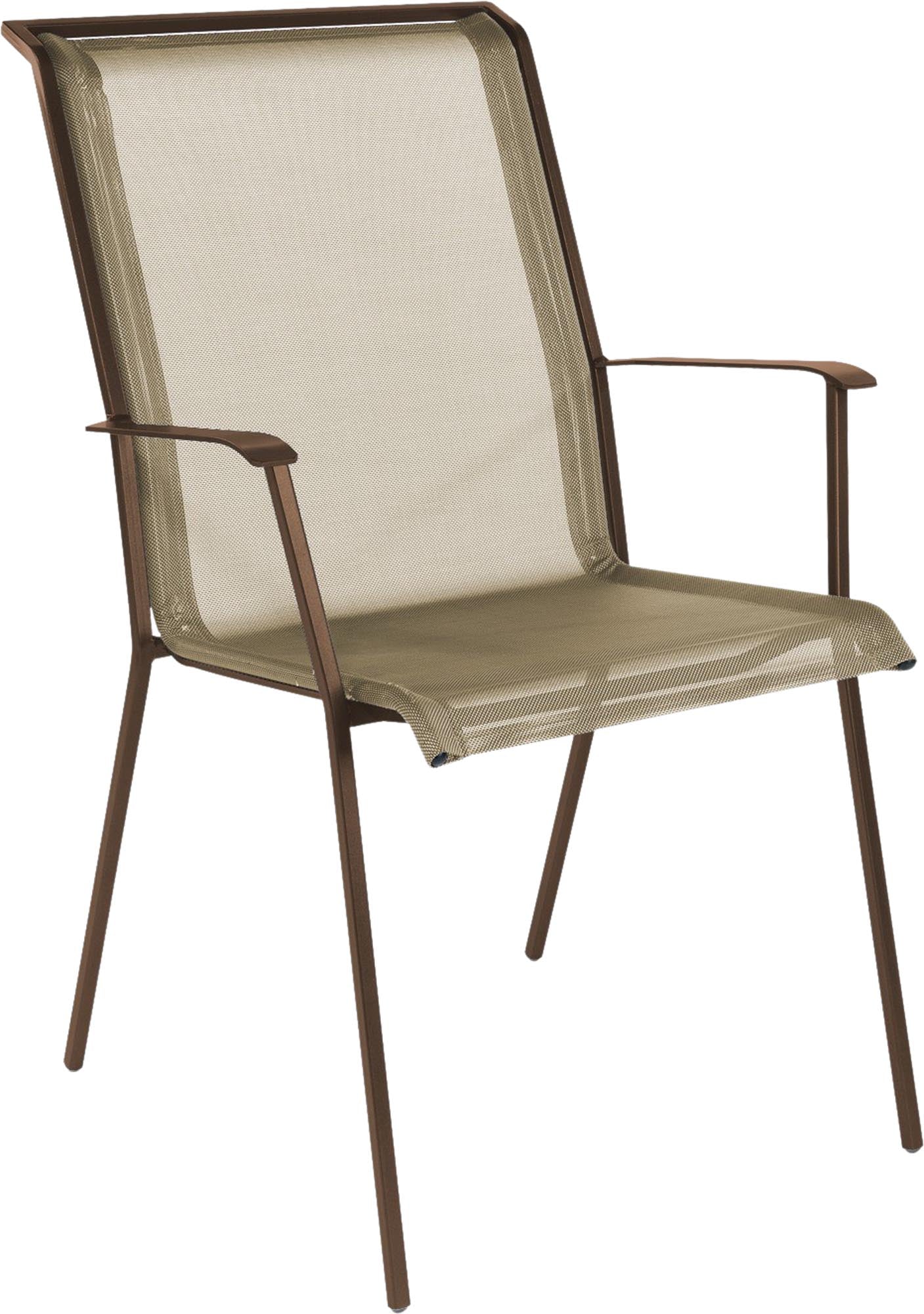 Entdecken Sie den Matten-Sessel "Chur" von Schaffner: Elegantes Design, atmungsaktiver Batyline-Bezug und robustes Stahlgestell für stilvolle Entspannung im Freien.