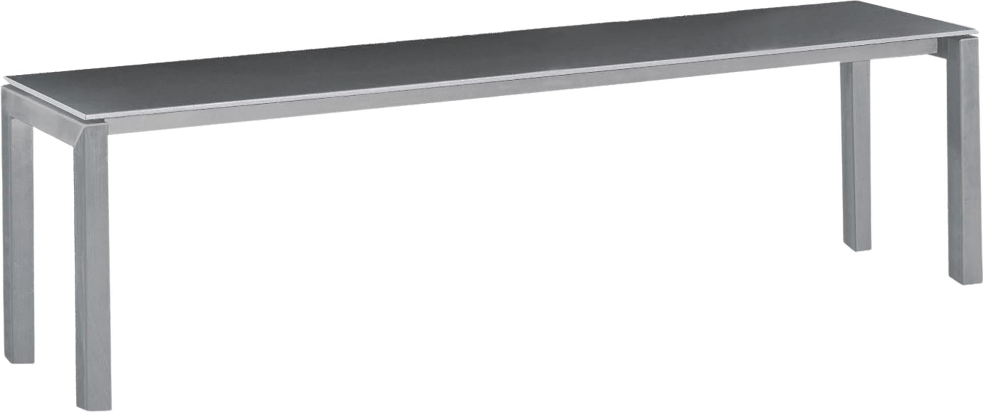 Luzern Glasfaser-Gartenbank Decor 160x32 in Graphit / Alusilber präsentiert im Onlineshop von KAQTU Design AG. Gartenbank ist von Schaffner