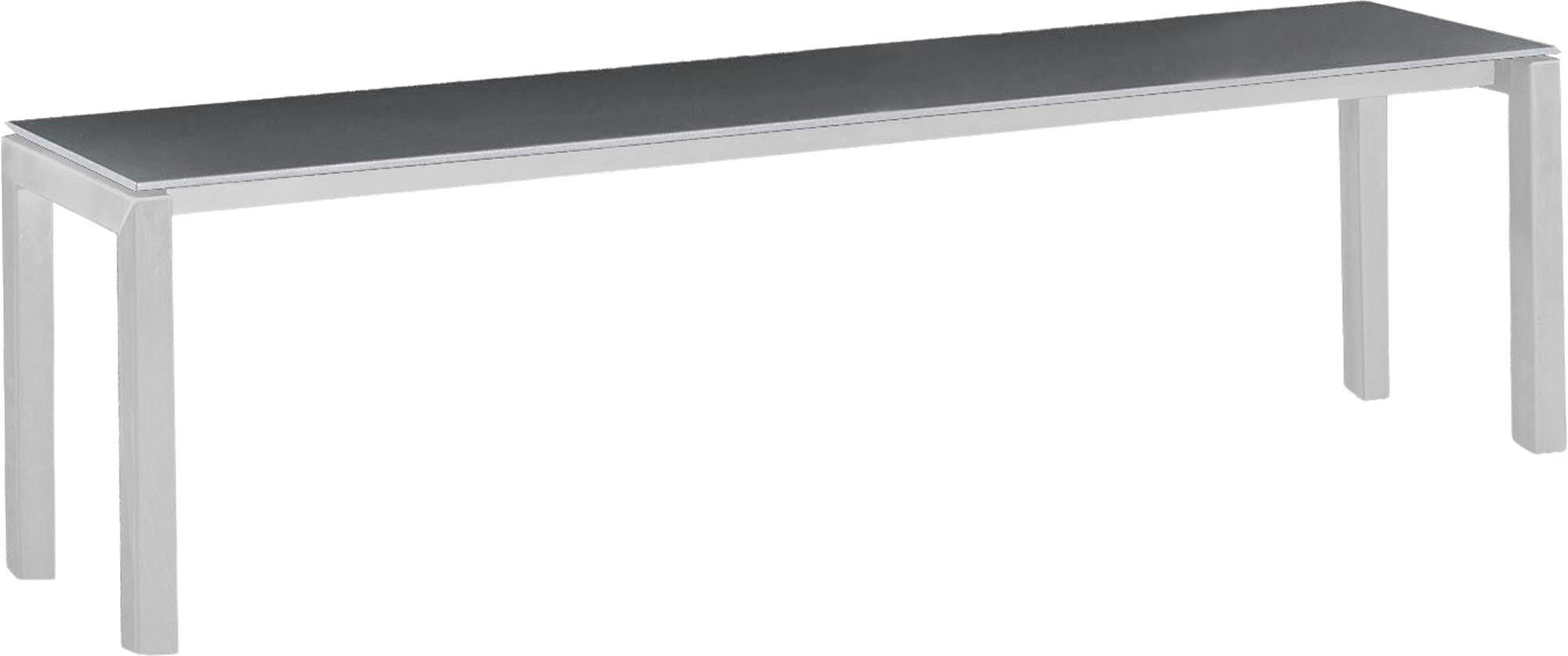 Luzern Glasfaser-Gartenbank Decor 160x32 in Graphit / Weiss präsentiert im Onlineshop von KAQTU Design AG. Gartenbank ist von Schaffner