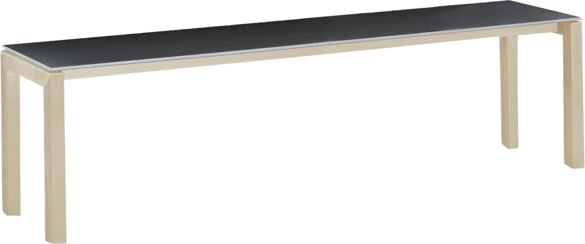 Luzern Glasfaser-Gartenbank Decor 160x32 in Anthrazit / Pastellsand präsentiert im Onlineshop von KAQTU Design AG. Gartenbank ist von Schaffner