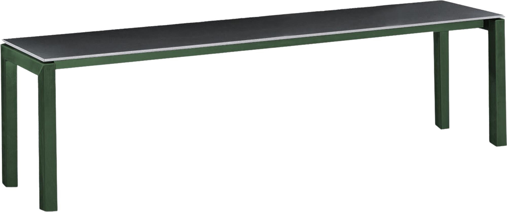 Luzern Glasfaser-Gartenbank Decor 160x32 in Anthrazit / Tannengrün präsentiert im Onlineshop von KAQTU Design AG. Gartenbank ist von Schaffner