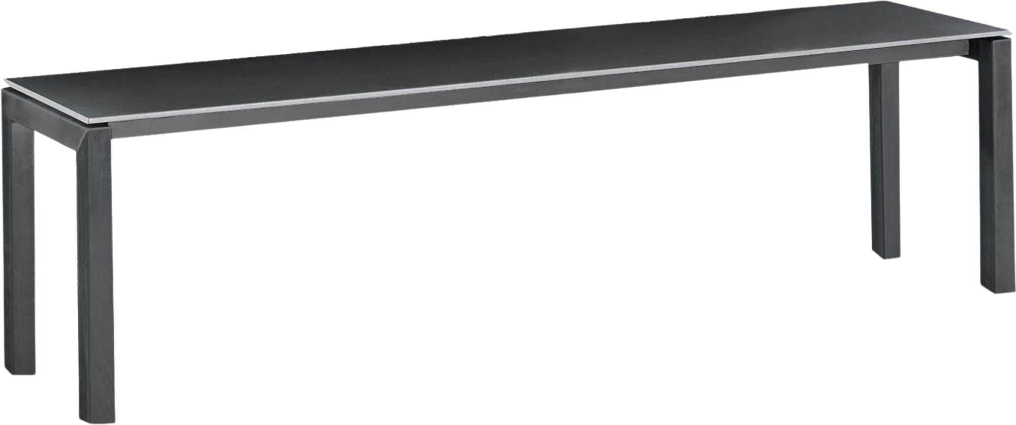 Luzern Glasfaser-Gartenbank Decor 160x32 in Anthrazit / Anthrazit präsentiert im Onlineshop von KAQTU Design AG. Gartenbank ist von Schaffner
