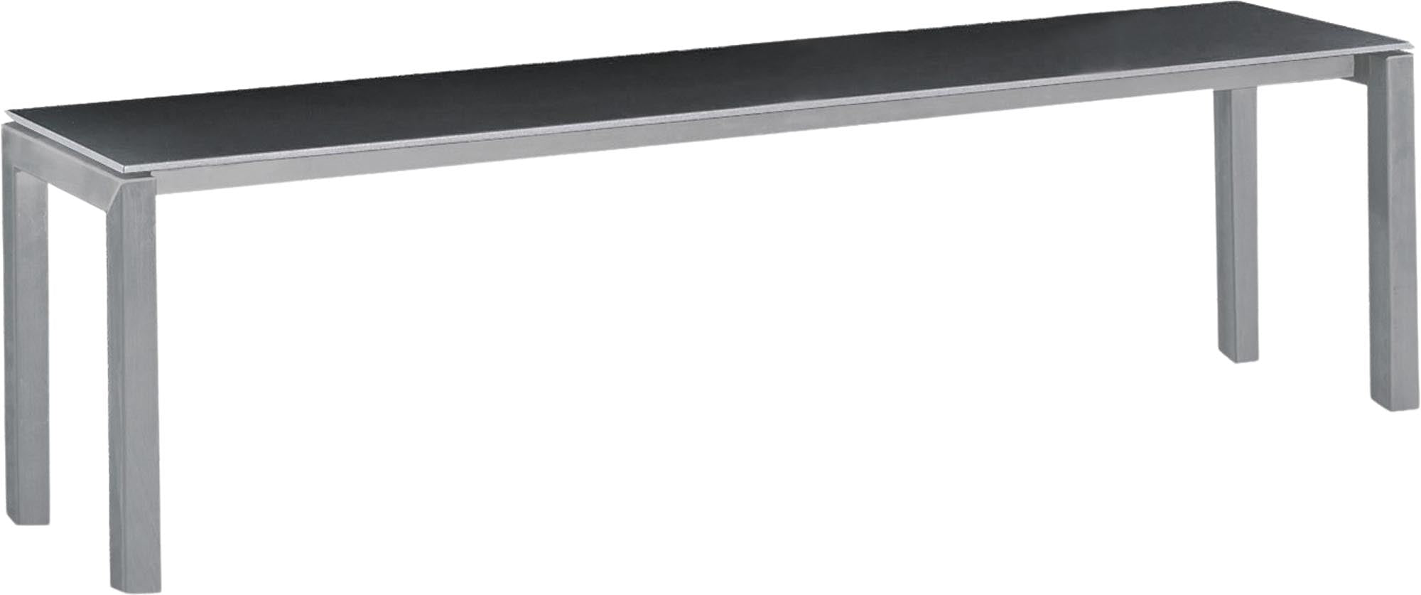 Luzern Glasfaser-Gartenbank Decor 160x32 in Anthrazit / Alusilber präsentiert im Onlineshop von KAQTU Design AG. Gartenbank ist von Schaffner