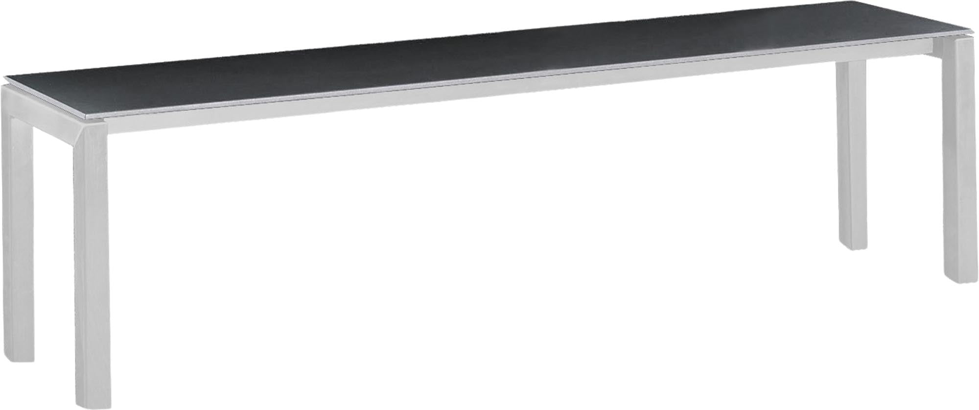 Luzern Glasfaser-Gartenbank Decor 160x32 in Anthrazit / Weiss präsentiert im Onlineshop von KAQTU Design AG. Gartenbank ist von Schaffner