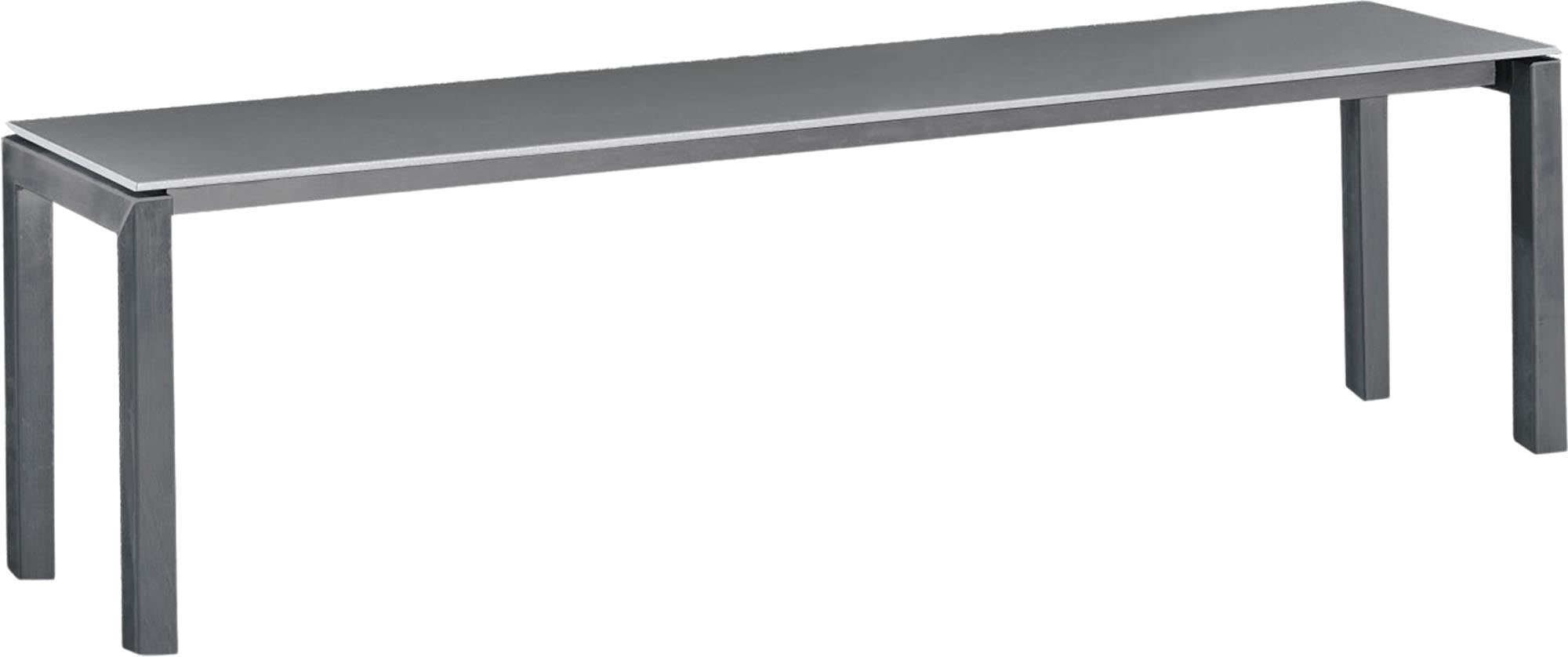 Luzern Glasfaser-Gartenbank Decor 160x32 in Alusilber / Graphit präsentiert im Onlineshop von KAQTU Design AG. Gartenbank ist von Schaffner