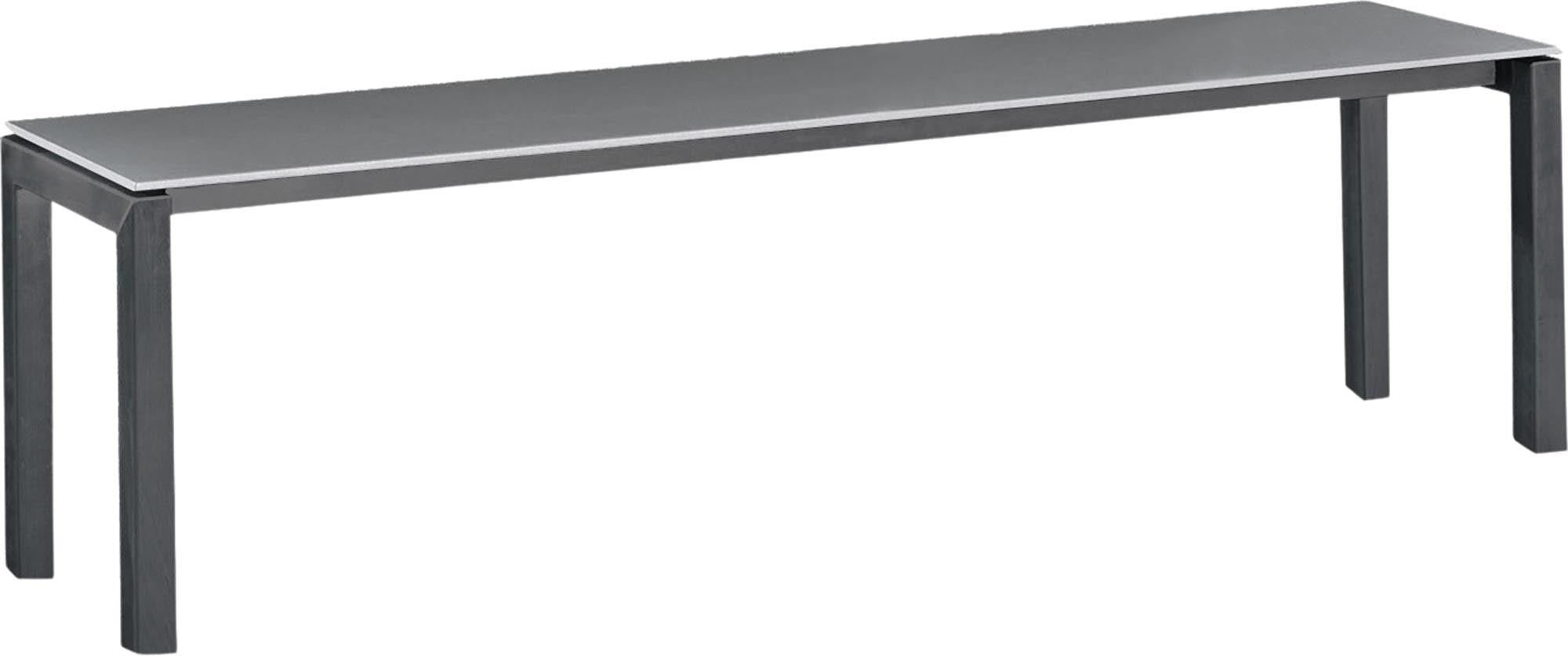Luzern Glasfaser-Gartenbank Decor 160x32 in Alusilber / Anthrazit präsentiert im Onlineshop von KAQTU Design AG. Gartenbank ist von Schaffner