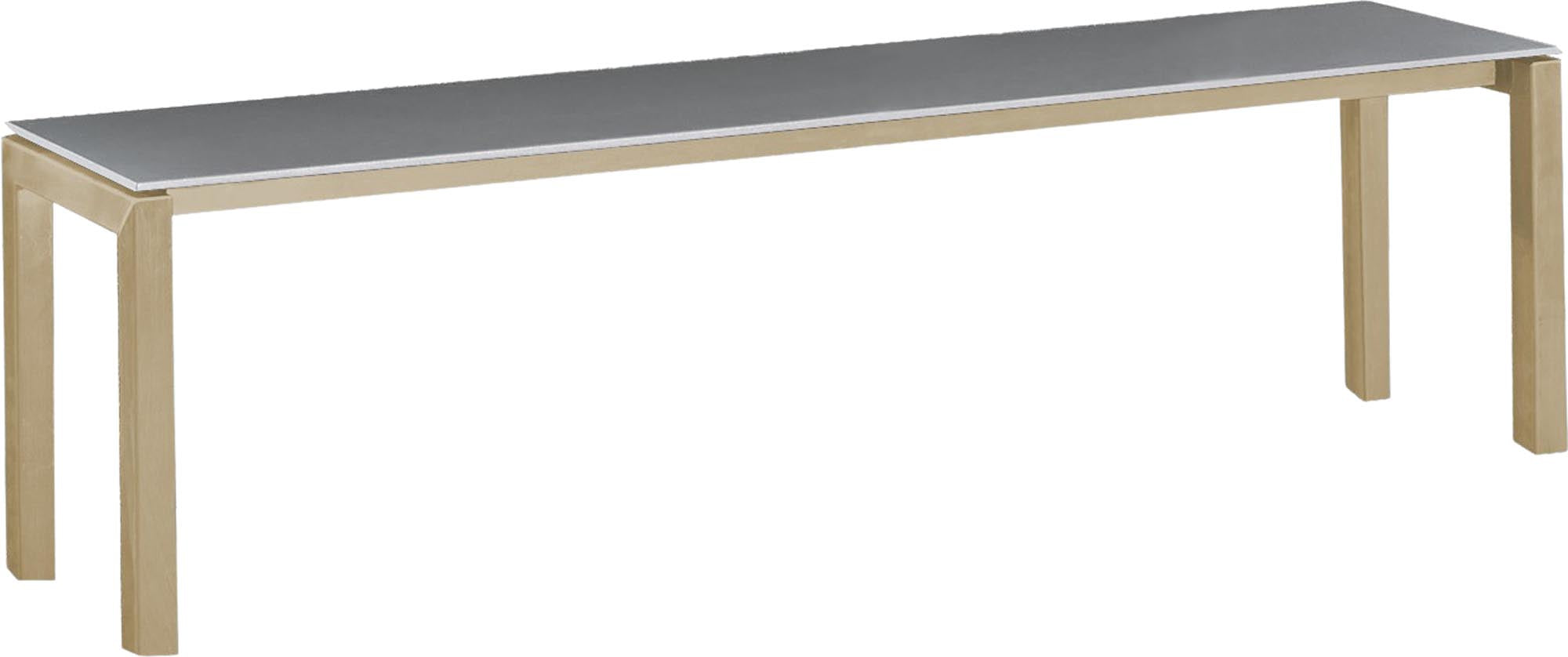 Luzern Glasfaser-Gartenbank Decor 160x32 in Alusilber / Pastellbraun präsentiert im Onlineshop von KAQTU Design AG. Gartenbank ist von Schaffner