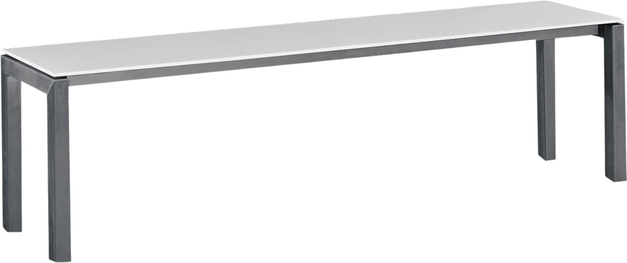 Luzern Glasfaser-Gartenbank Decor 160x32 in Weiss / Graphit präsentiert im Onlineshop von KAQTU Design AG. Gartenbank ist von Schaffner