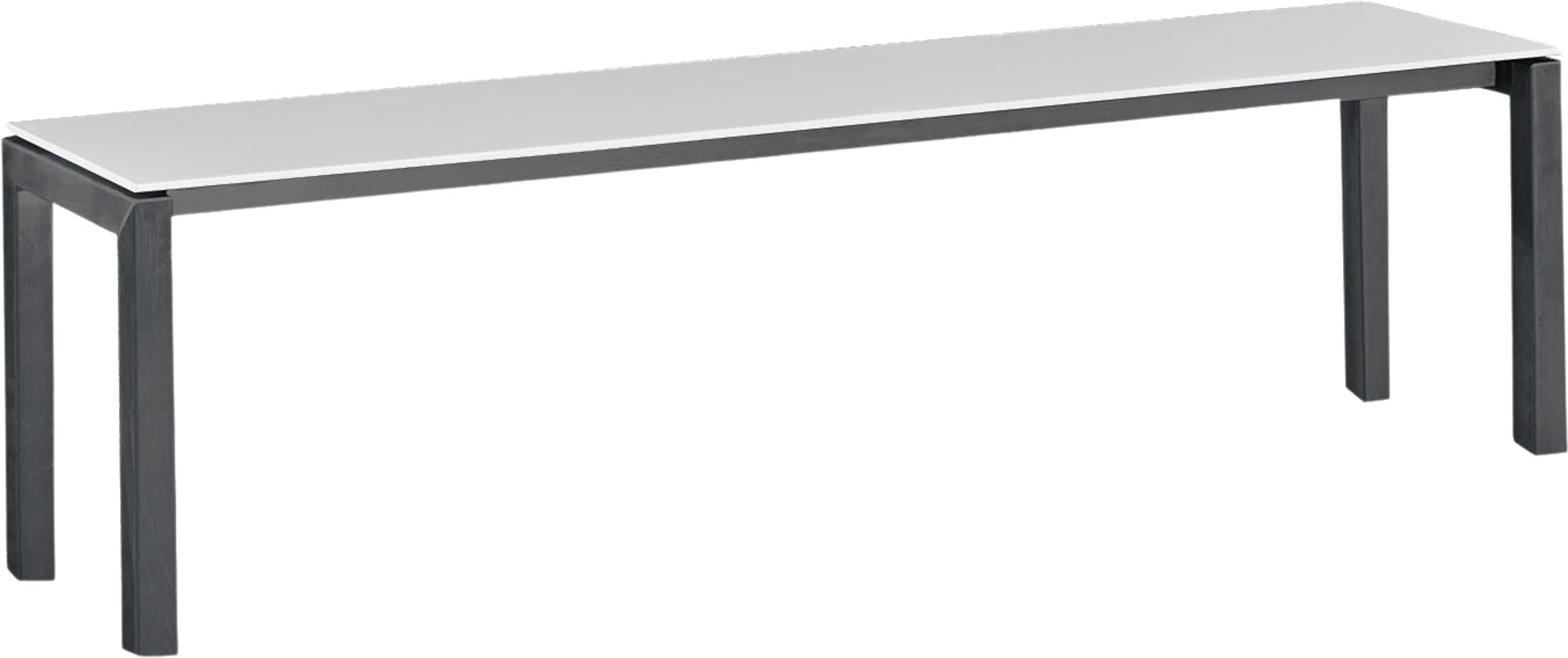 Luzern Glasfaser-Gartenbank Decor 160x32 in Weiss / Anthrazit präsentiert im Onlineshop von KAQTU Design AG. Gartenbank ist von Schaffner