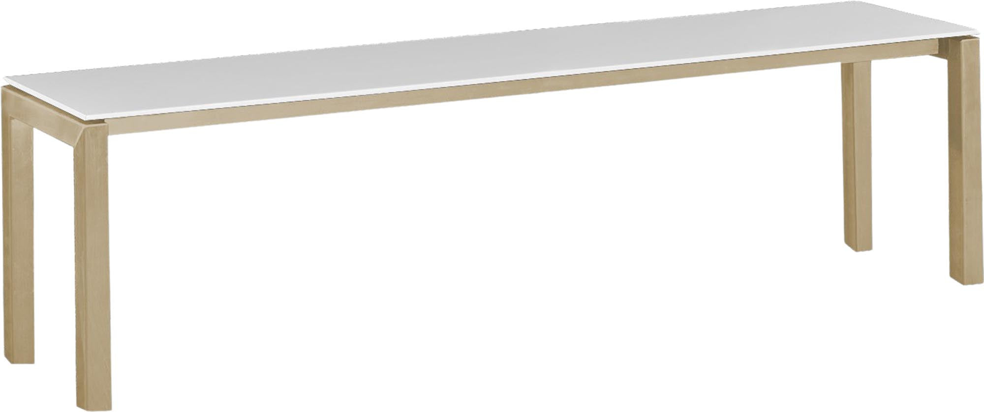 Luzern Glasfaser-Gartenbank Decor 160x32 in Weiss / Pastellbraun präsentiert im Onlineshop von KAQTU Design AG. Gartenbank ist von Schaffner