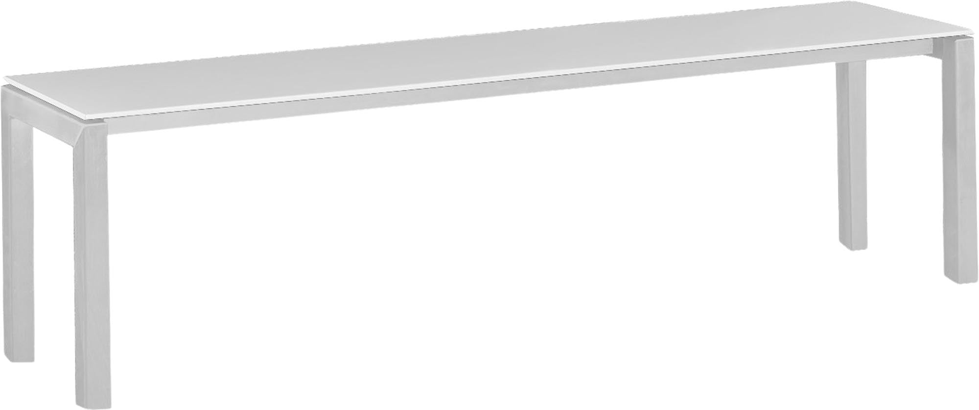 Luzern Glasfaser-Gartenbank Decor 160x32 in Weiss / Weiss präsentiert im Onlineshop von KAQTU Design AG. Gartenbank ist von Schaffner