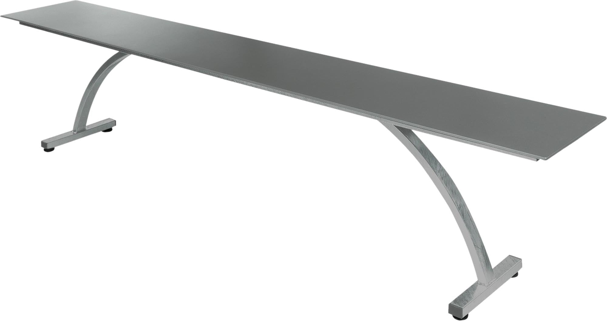 Bernardino Gartenbank aus Glasfasern 220x32 in Alusilber präsentiert im Onlineshop von KAQTU Design AG. Gartenbank ist von Schaffner