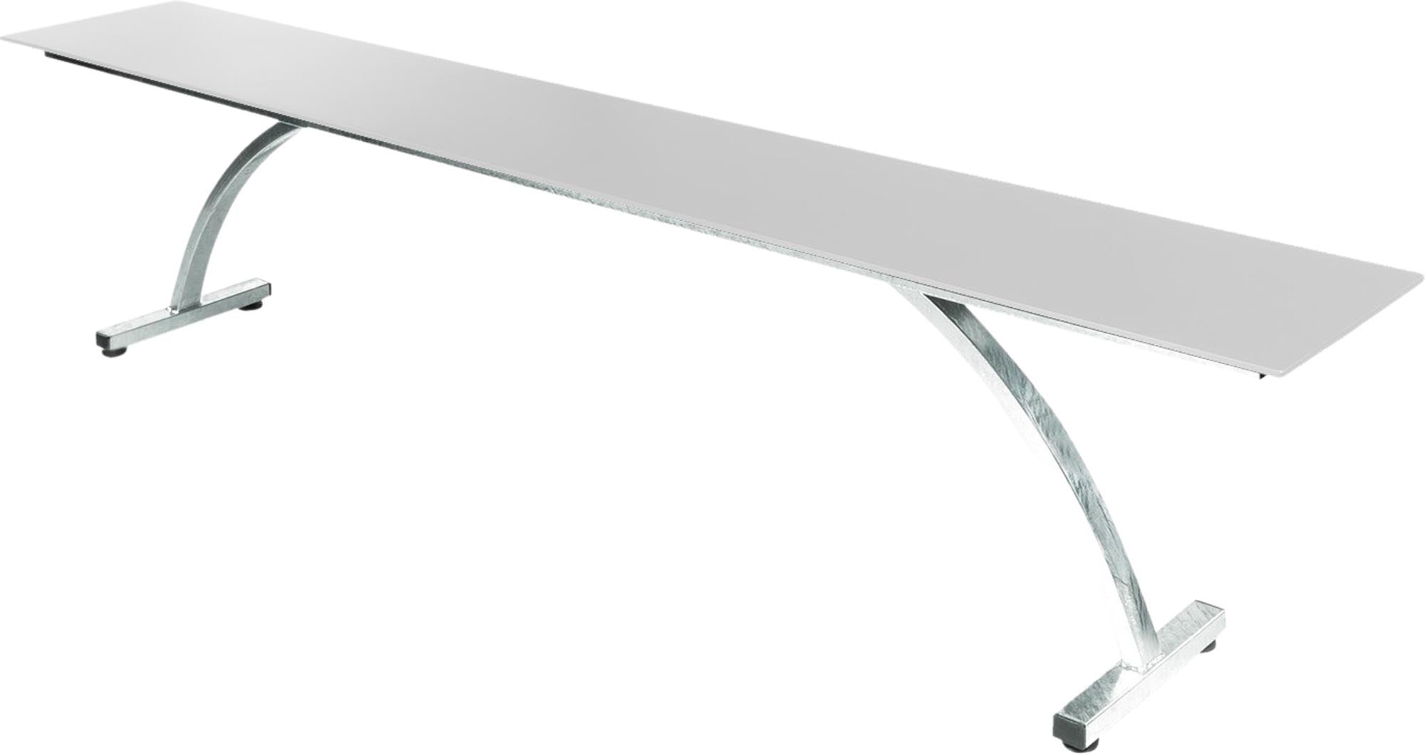 Bernardino Gartenbank aus Glasfasern 220x32 in Weiss präsentiert im Onlineshop von KAQTU Design AG. Gartenbank ist von Schaffner