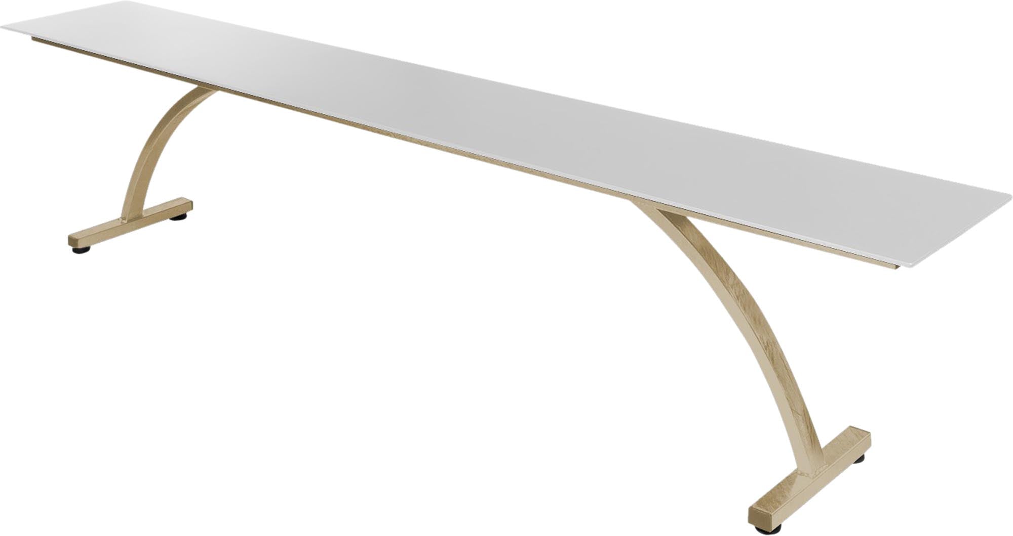 Elegante Gartenbank Bernardino aus Glasfaser 220x32 von Schaffner – wetterfest, robust, modern im Design und in zahlreichen Farben für Ihren Außenbereich.