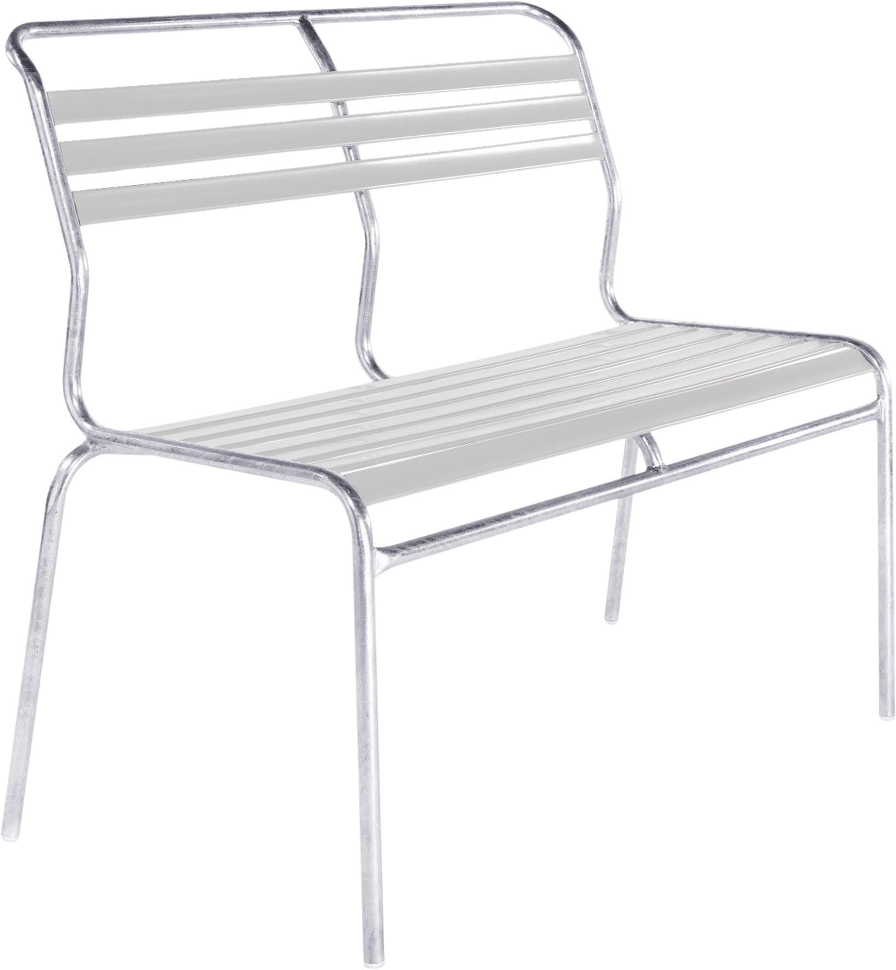 Säntis Lättli-2er Gartenbank ohne Armlehne in Weiss präsentiert im Onlineshop von KAQTU Design AG. Gartenbank ist von Schaffner