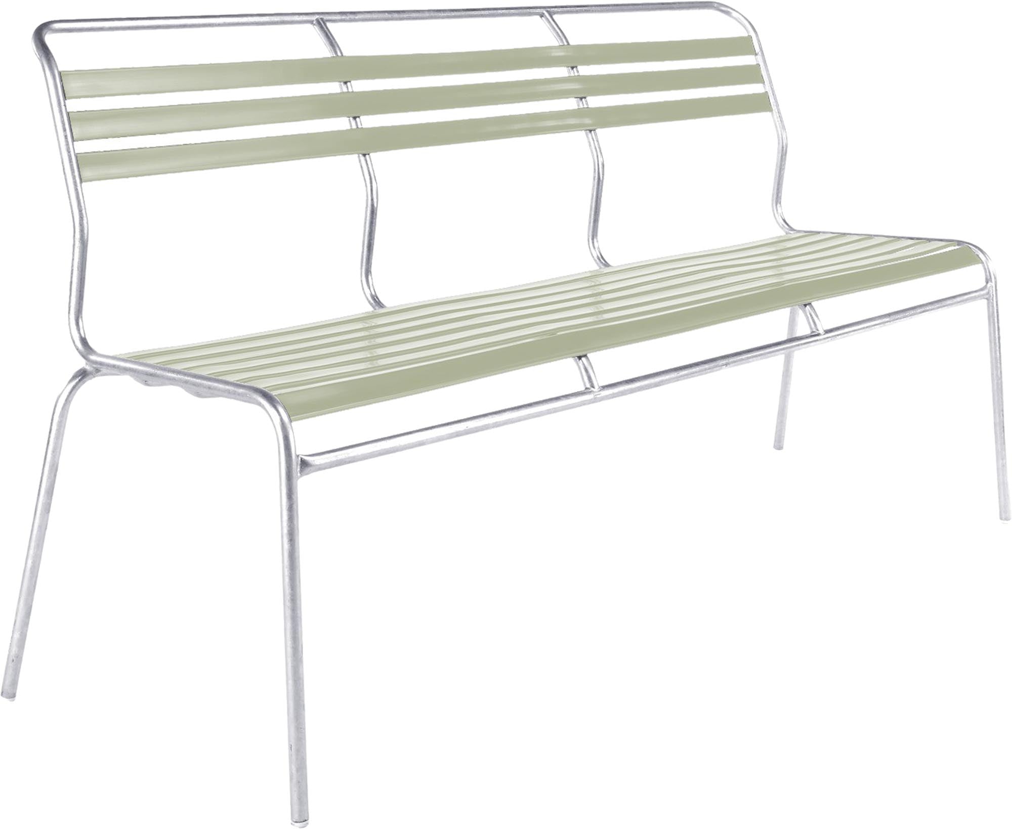 Hochwertige Säntis Lättli-3er Gartenbank ohne Armlehnen, wetterfest, langlebig und stilvoll. Perfekt für Garten, Terrasse und öffentliche Plätze.