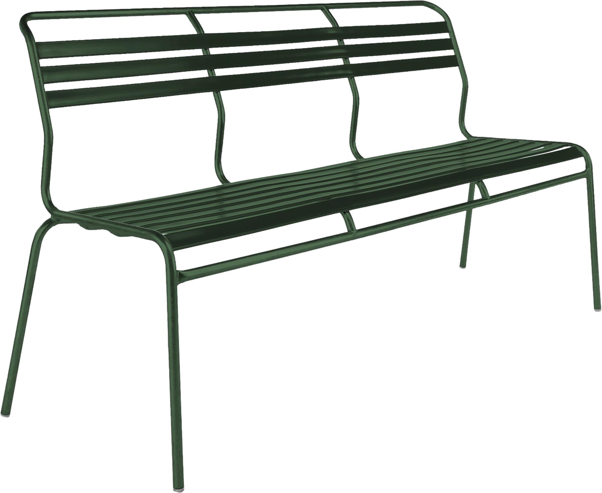 Säntis Lättli-3er Gartenbank ohne Armlehne in Tannengrün präsentiert im Onlineshop von KAQTU Design AG. Gartenbank ist von Schaffner
