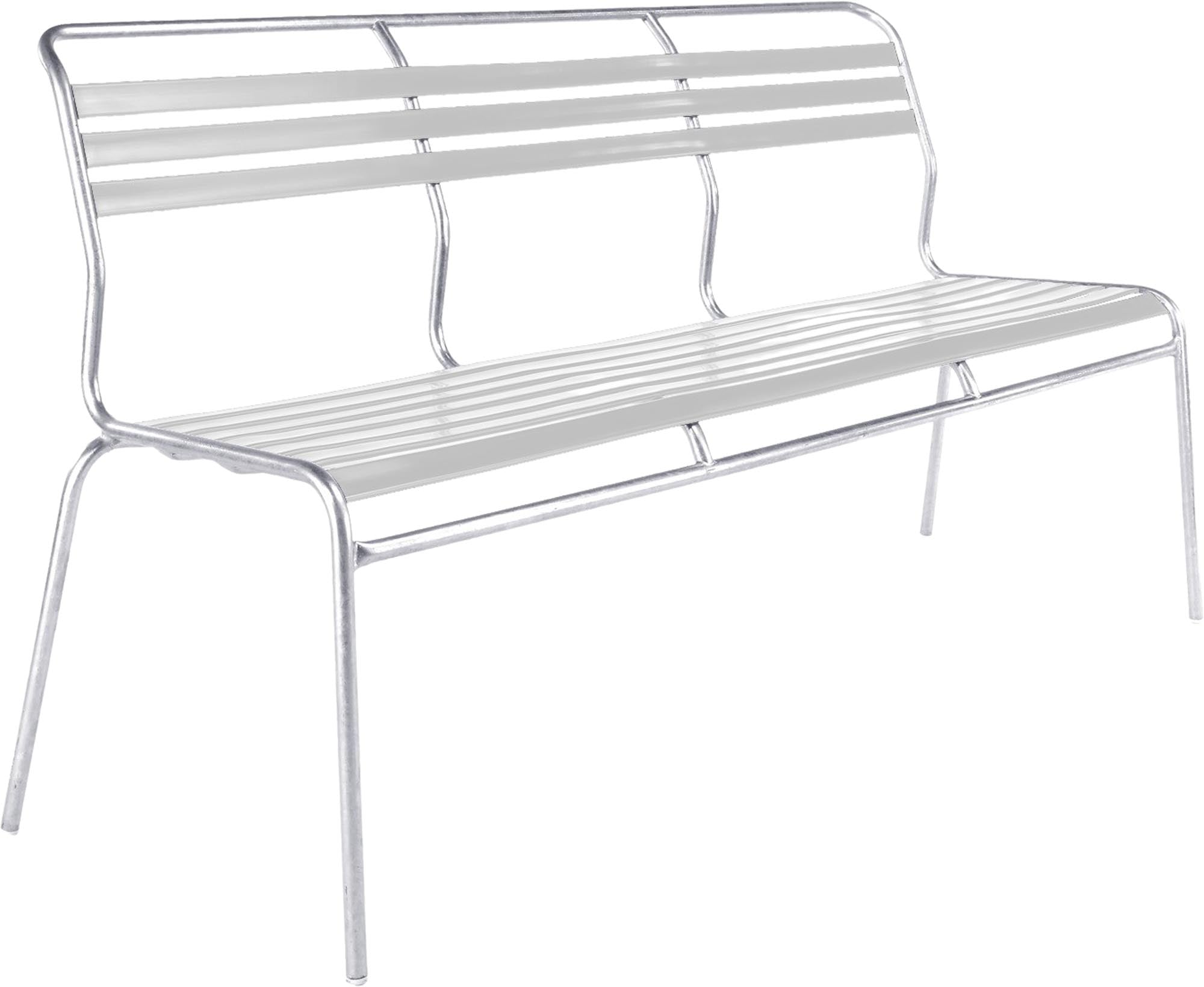Säntis Lättli-3er Gartenbank ohne Armlehne in Weiss präsentiert im Onlineshop von KAQTU Design AG. Gartenbank ist von Schaffner