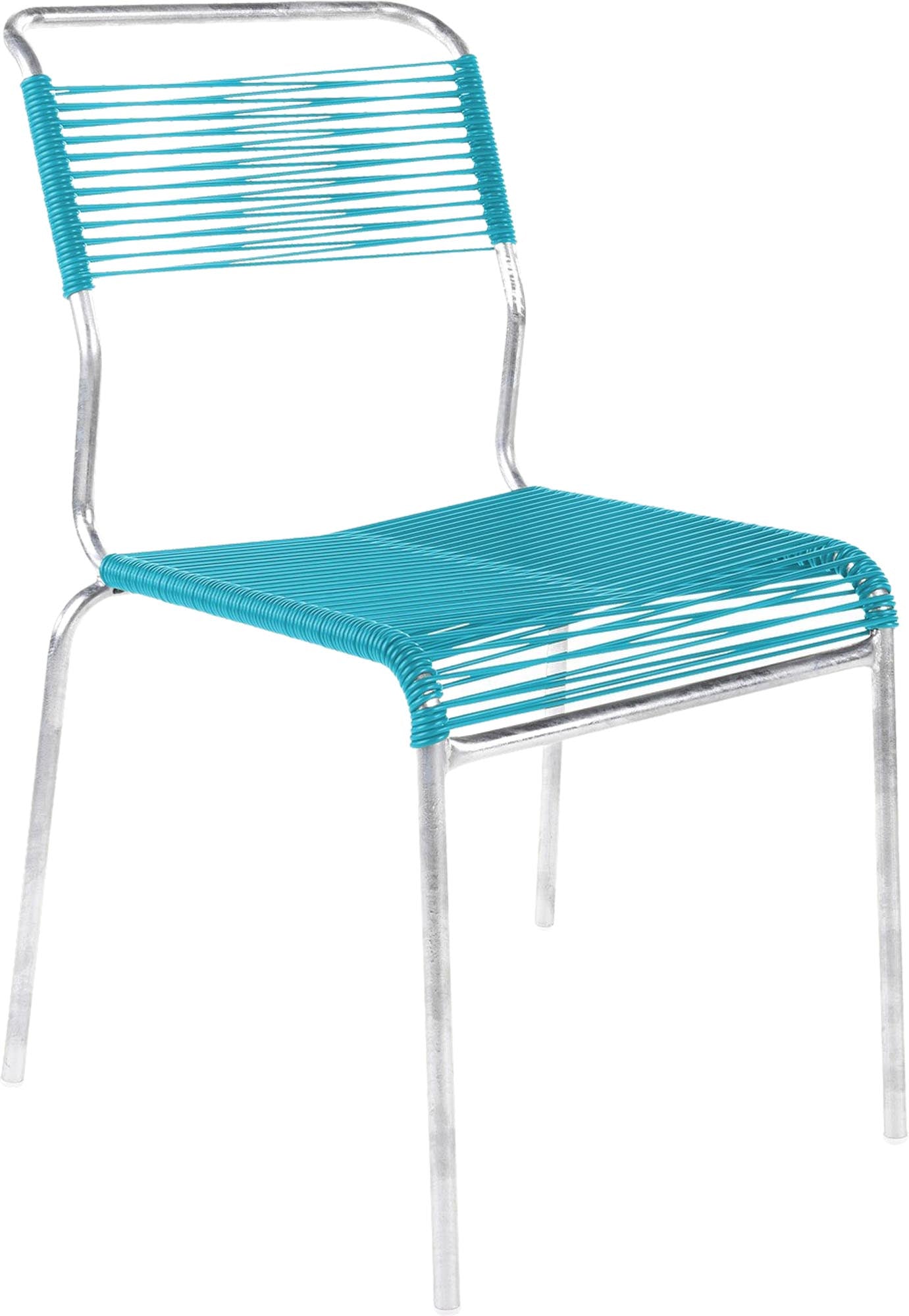 Eleganter Säntis Stuhl Spaghetti von Schaffner, ideal für stilvolle Innen- und Außenräume, vereint Komfort und modernes Design.