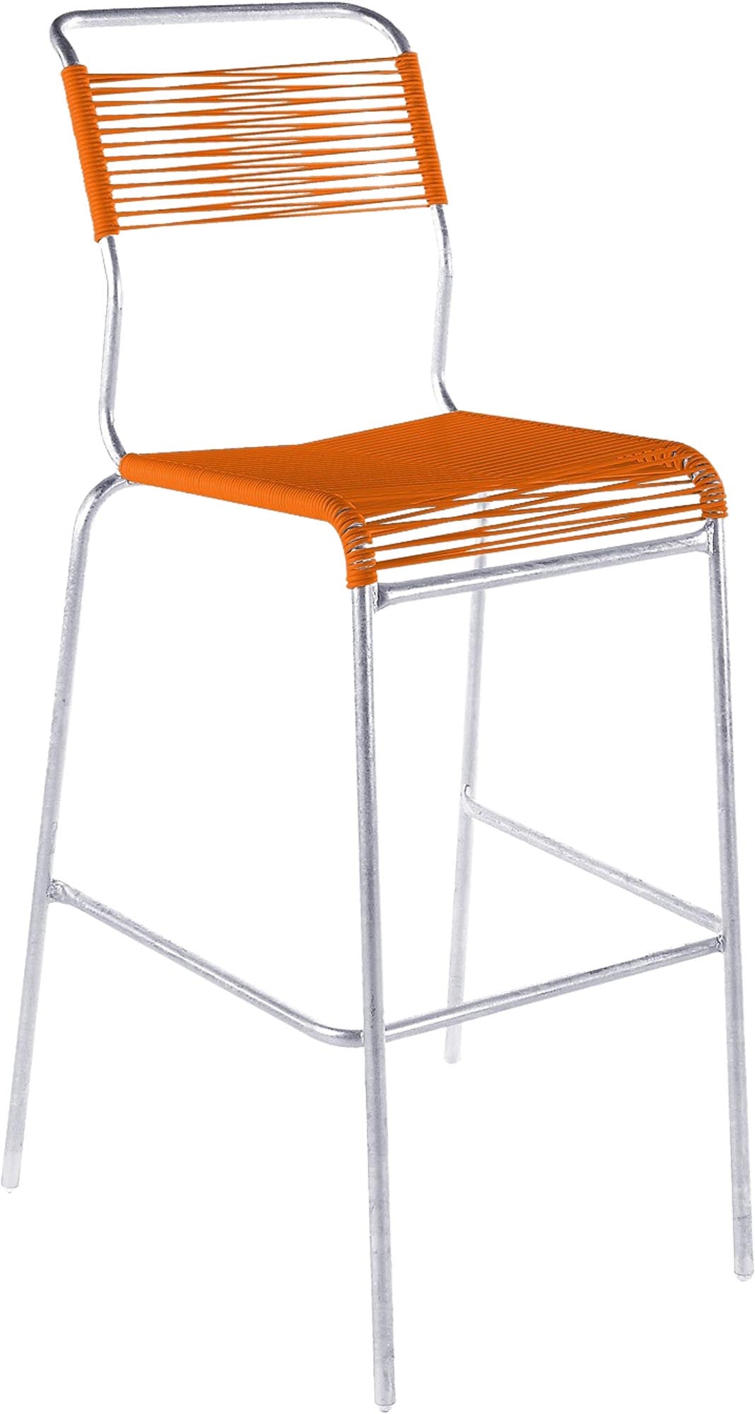 Eleganter Säntis Spaghetti-Barstuhl für den Außenbereich, gefertigt aus robustem OceanYarn®, perfekt für entspannte Stunden im Garten.