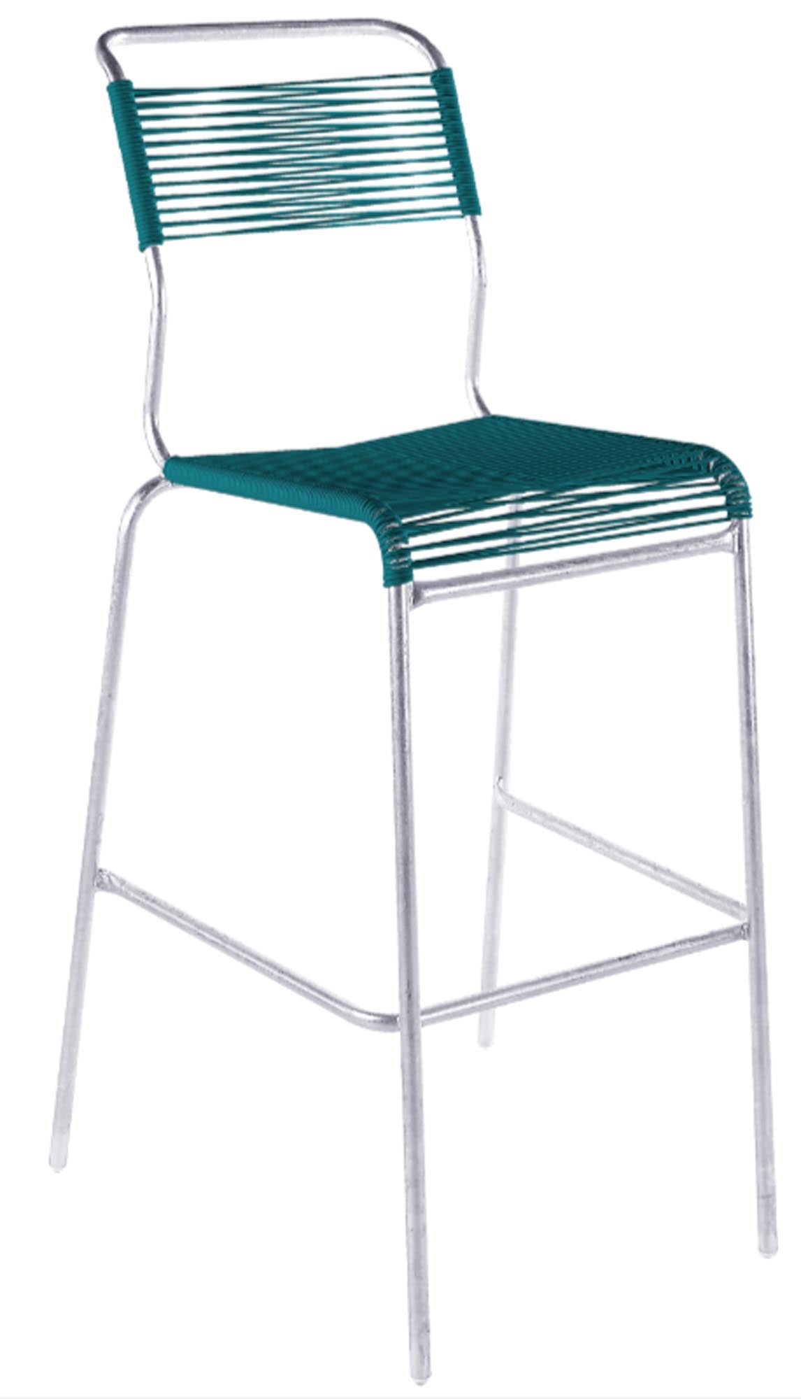 Säntis Spaghetti-Barstuhl Outdoor ohne Armlehne in Kaliblau präsentiert im Onlineshop von KAQTU Design AG. Outdoor-Barstuhl ist von Schaffner