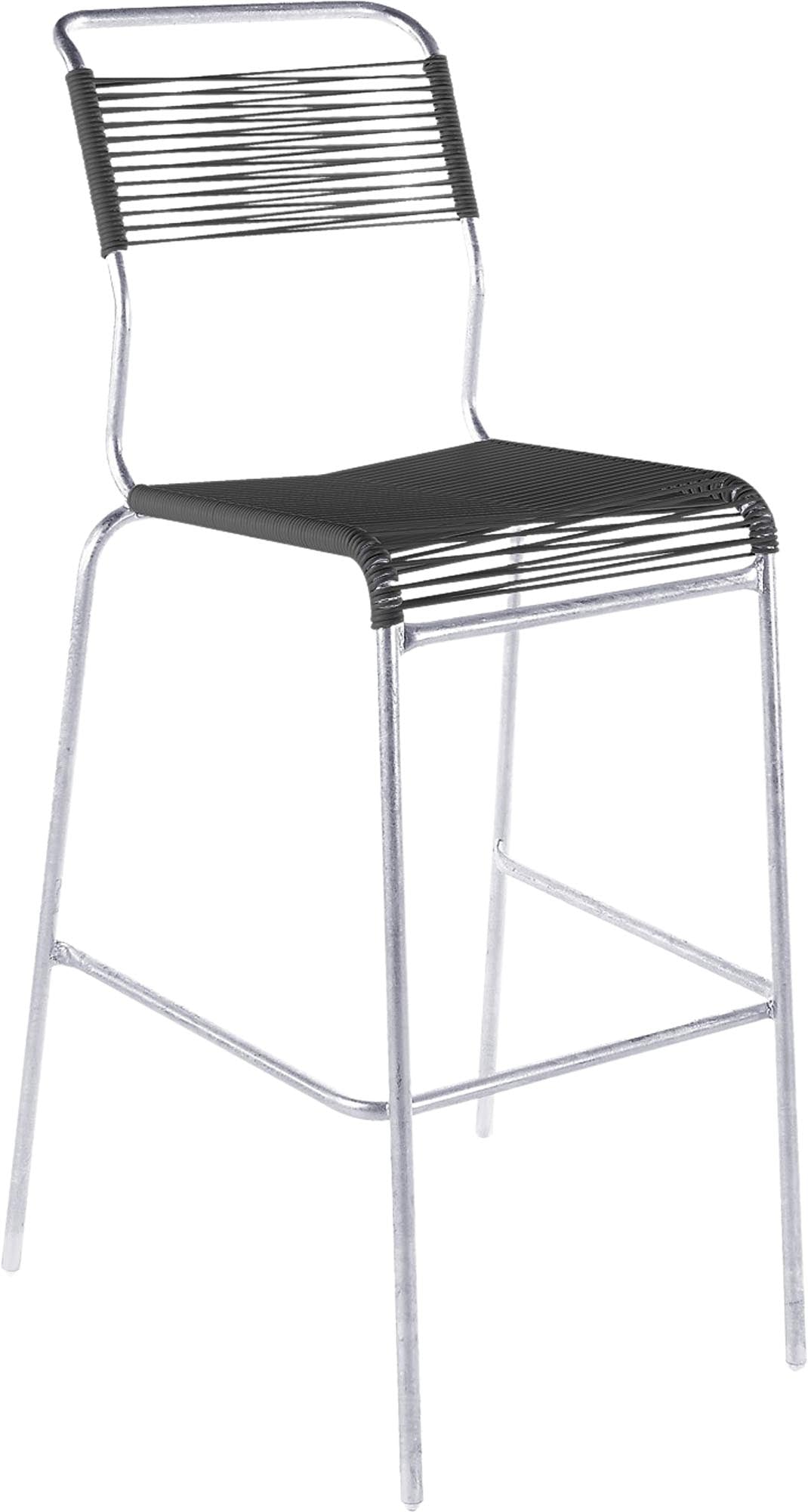 Hochwertiger Säntis Spaghetti-Barstuhl Outdoor ohne Armlehne, wetterfest, langlebig, nachhaltiges Design, perfekt für Garten und Terrasse.