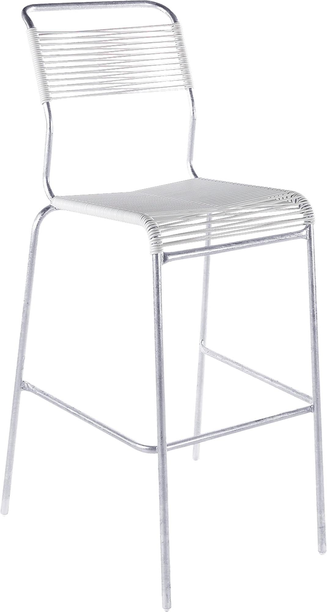 Eleganter Säntis Spaghetti-Barstuhl für den Außenbereich, gefertigt aus robustem, umweltfreundlichem Material – ideal für entspannte Stunden im Freien.