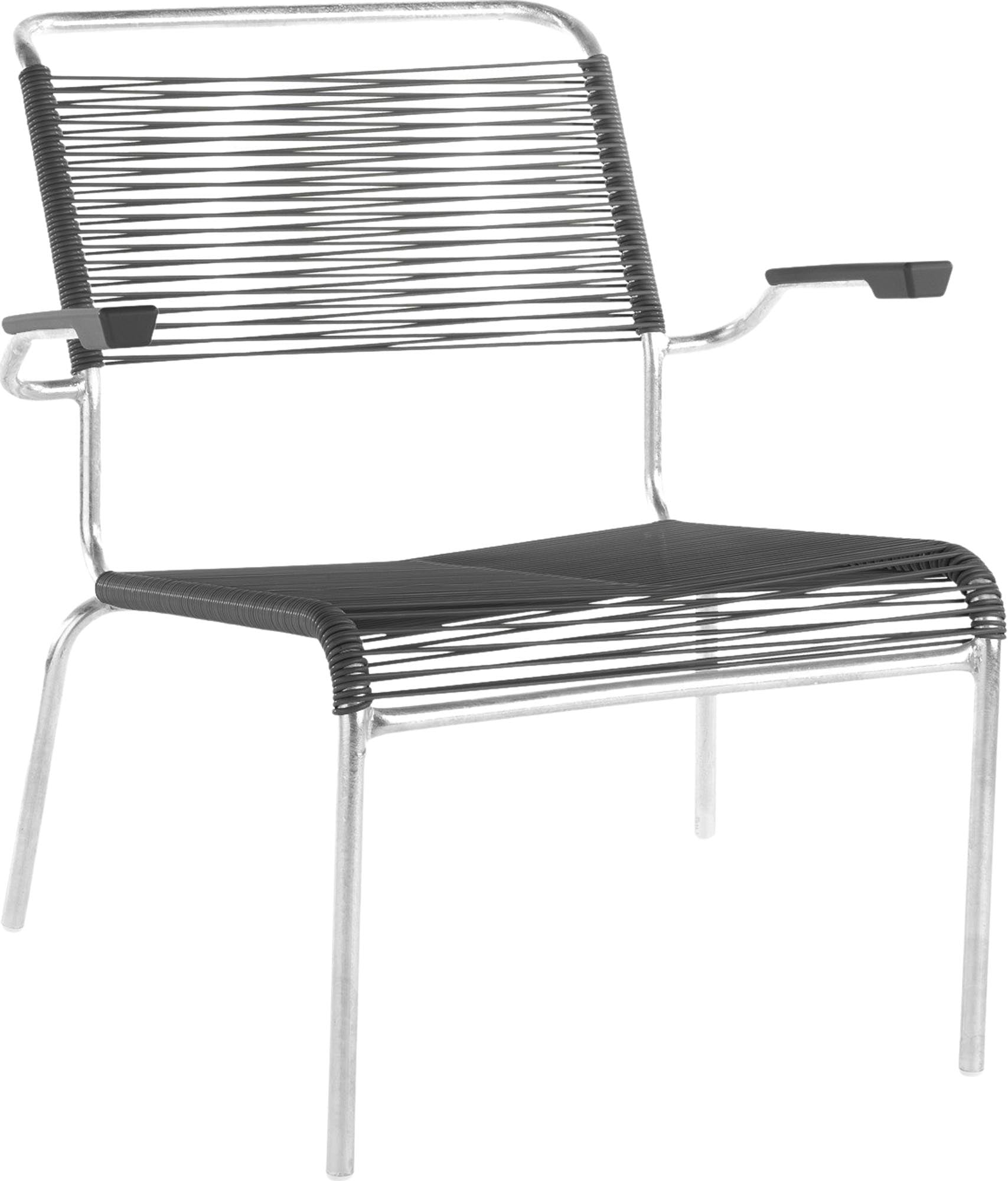 Entspannen Sie stilvoll mit dem Säntis Lounger Spaghetti von Schaffner – ergonomisch, elegant und mit praktischen Armlehnen für maximalen Komfort.