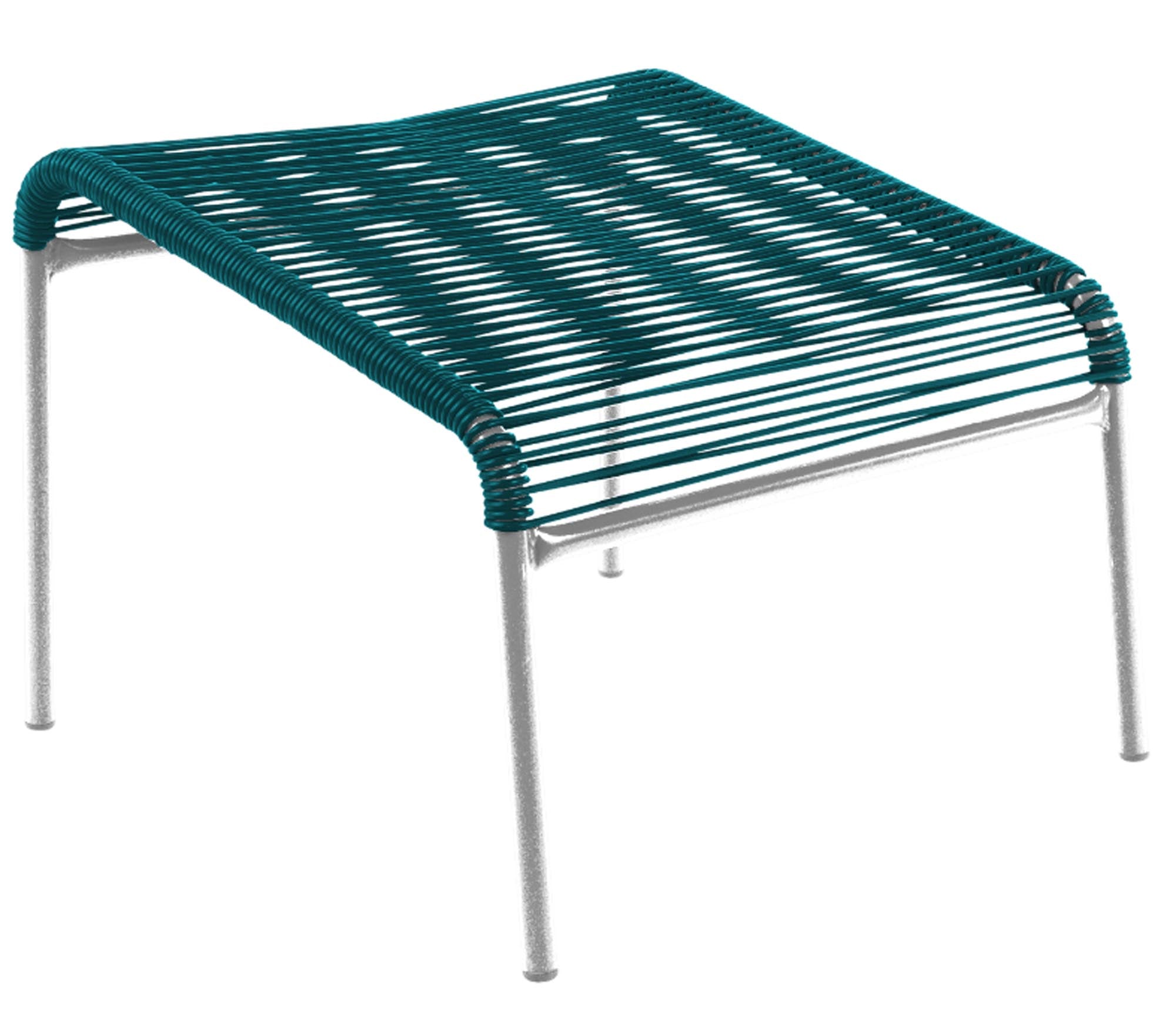 Säntis Spaghetti-Fusshocker in Kaliblau präsentiert im Onlineshop von KAQTU Design AG. Hocker Outdoor ist von Schaffner