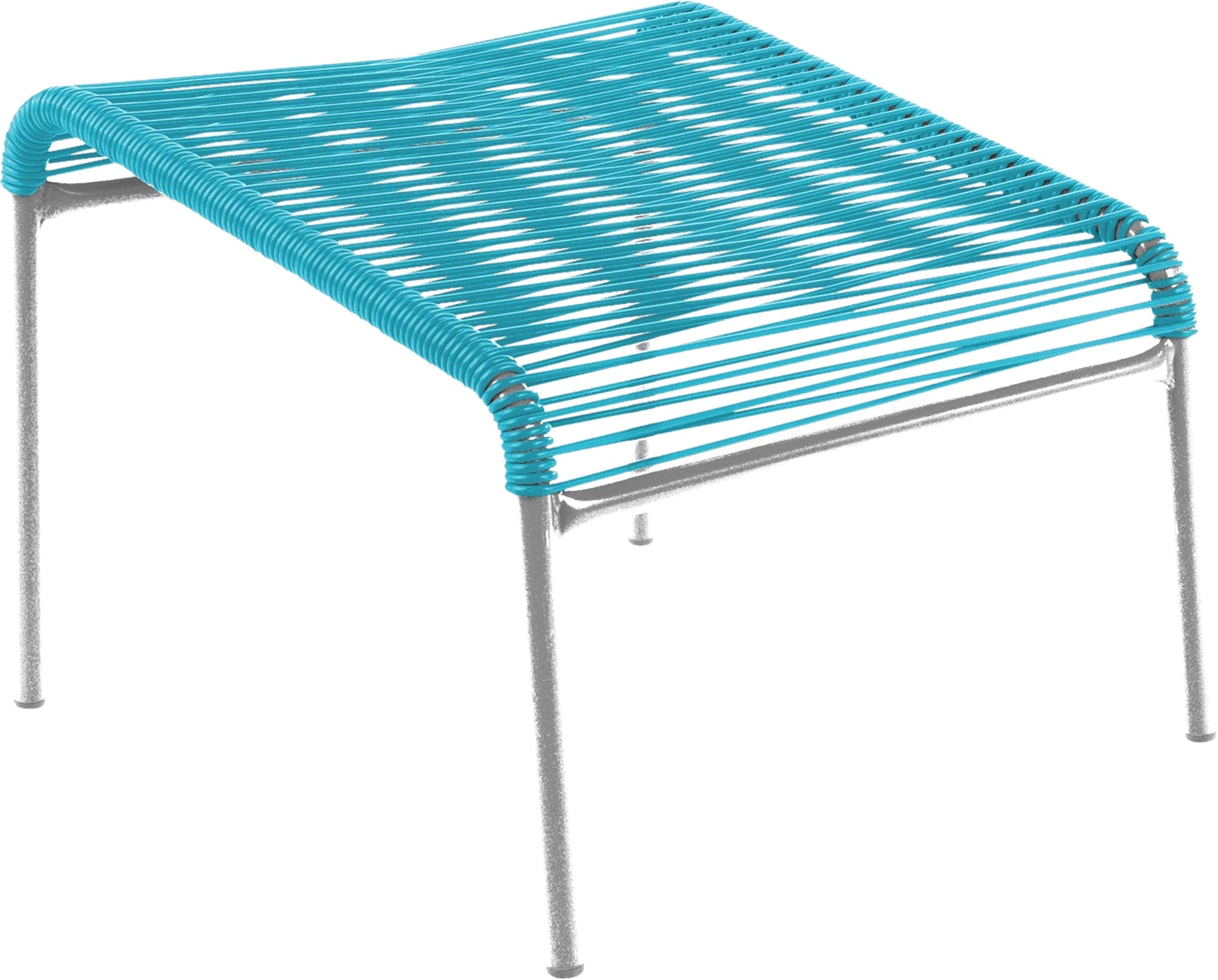 Säntis Spaghetti-Fusshocker in Türkis präsentiert im Onlineshop von KAQTU Design AG. Hocker Outdoor ist von Schaffner