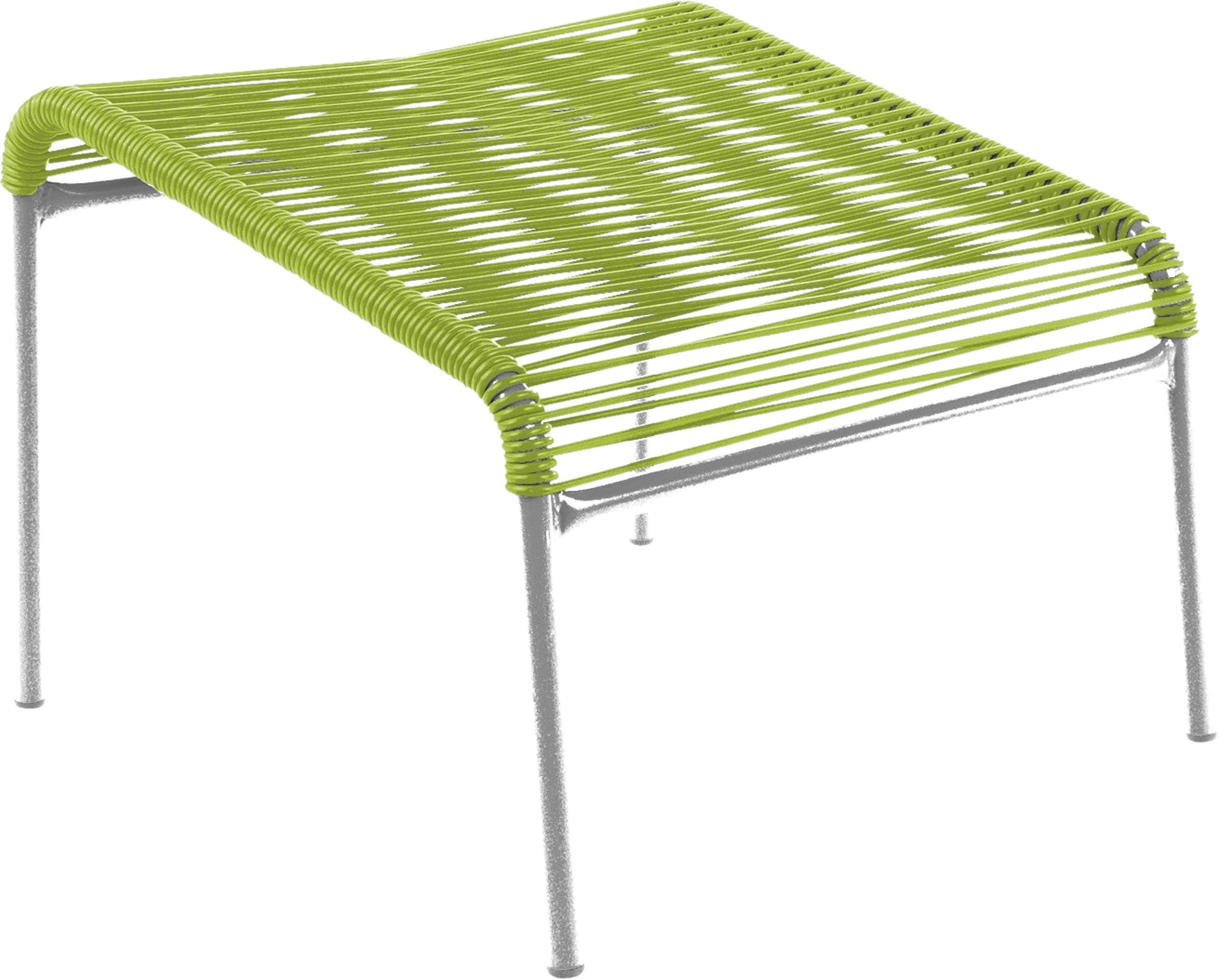 Säntis Spaghetti-Fusshocker in Hellgrün präsentiert im Onlineshop von KAQTU Design AG. Hocker Outdoor ist von Schaffner