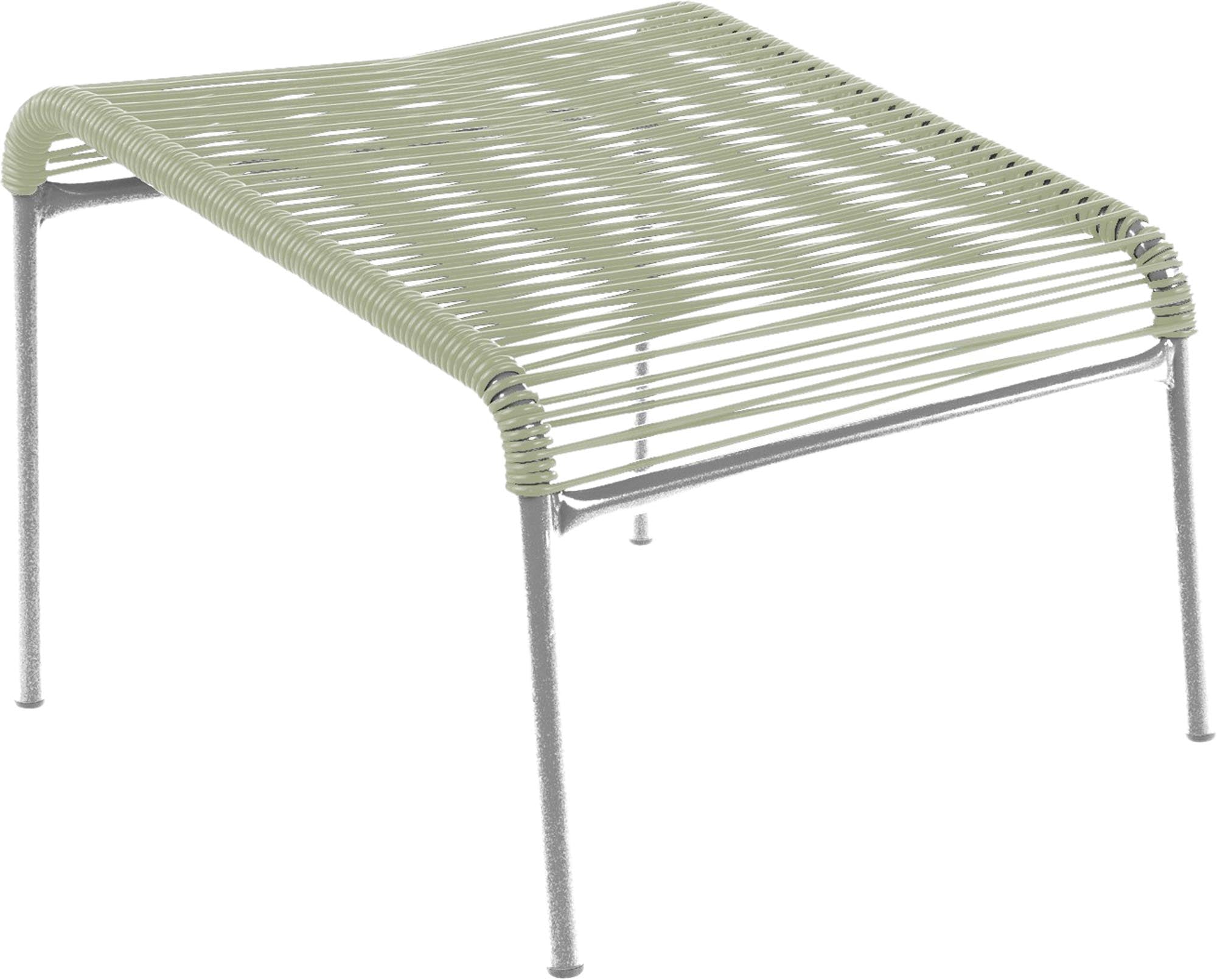 Säntis Spaghetti-Fusshocker in Pastellgrün präsentiert im Onlineshop von KAQTU Design AG. Hocker Outdoor ist von Schaffner