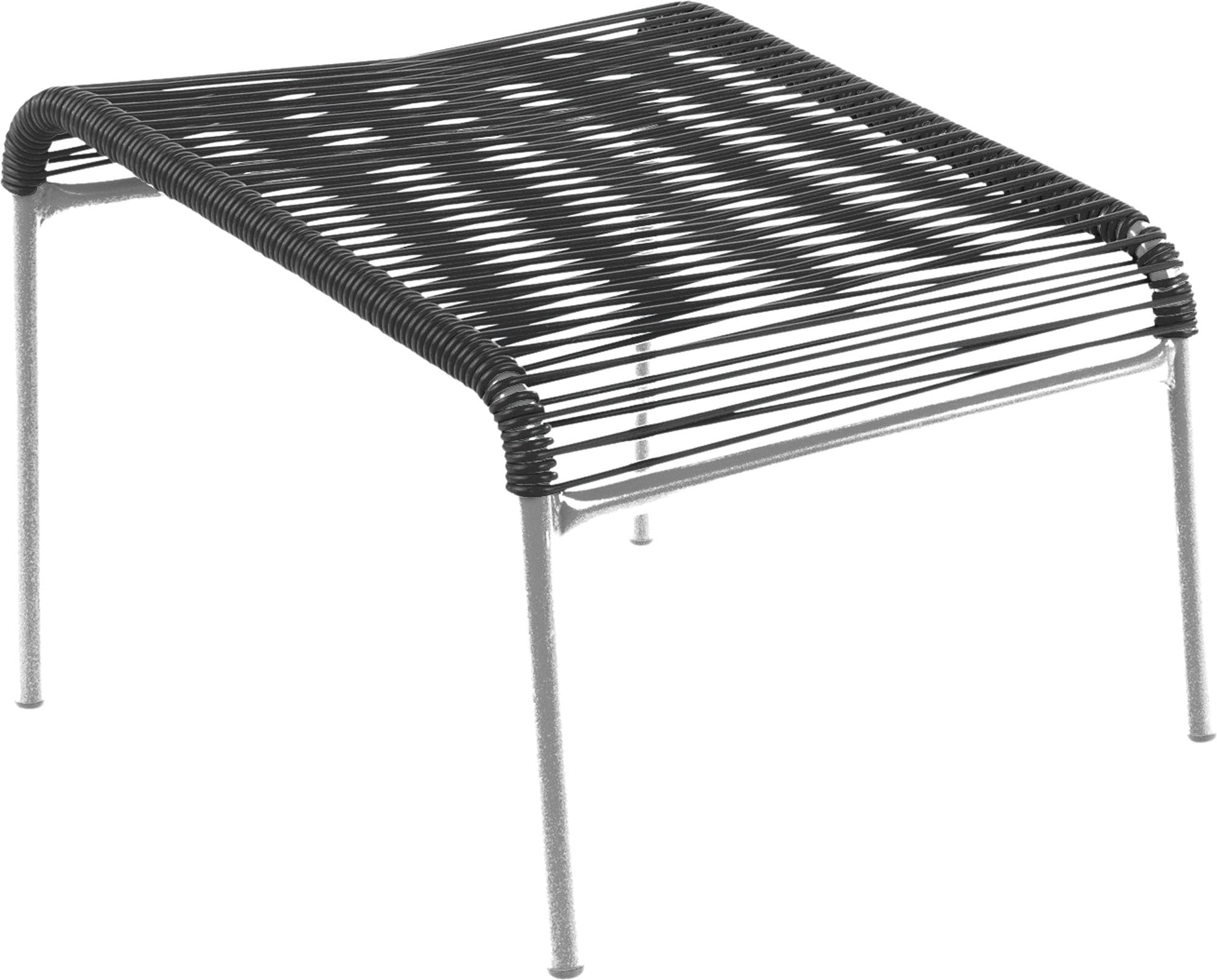 Säntis Spaghetti-Fusshocker in Anthrazit präsentiert im Onlineshop von KAQTU Design AG. Hocker Outdoor ist von Schaffner